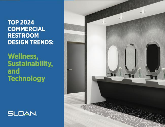 Heading into 2024, these ideas are seen in broad trends shaping the future of commercial restroom design—wellness, sustainability, and technology image thumbnail