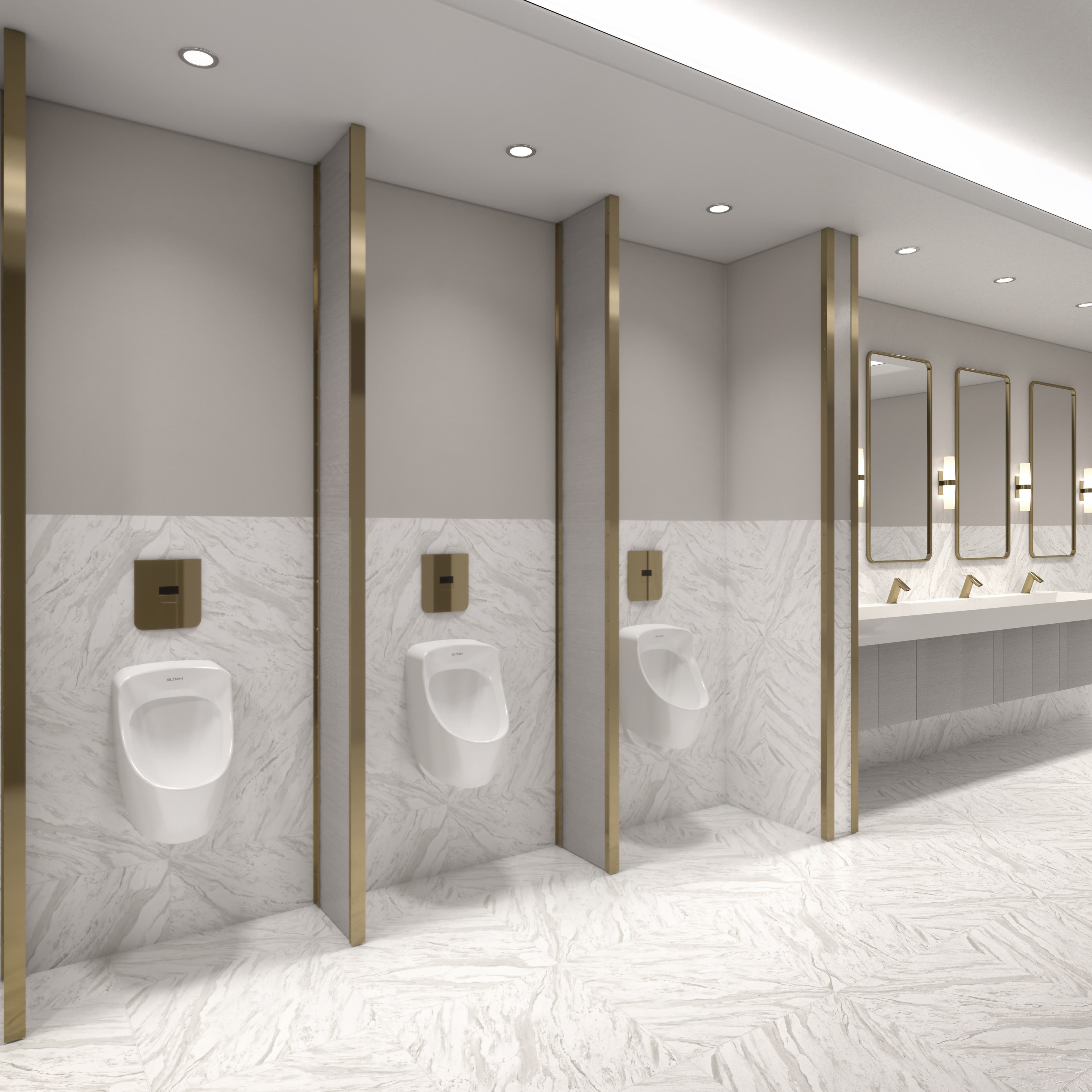 CX Sensor Flushometer Polished Brass