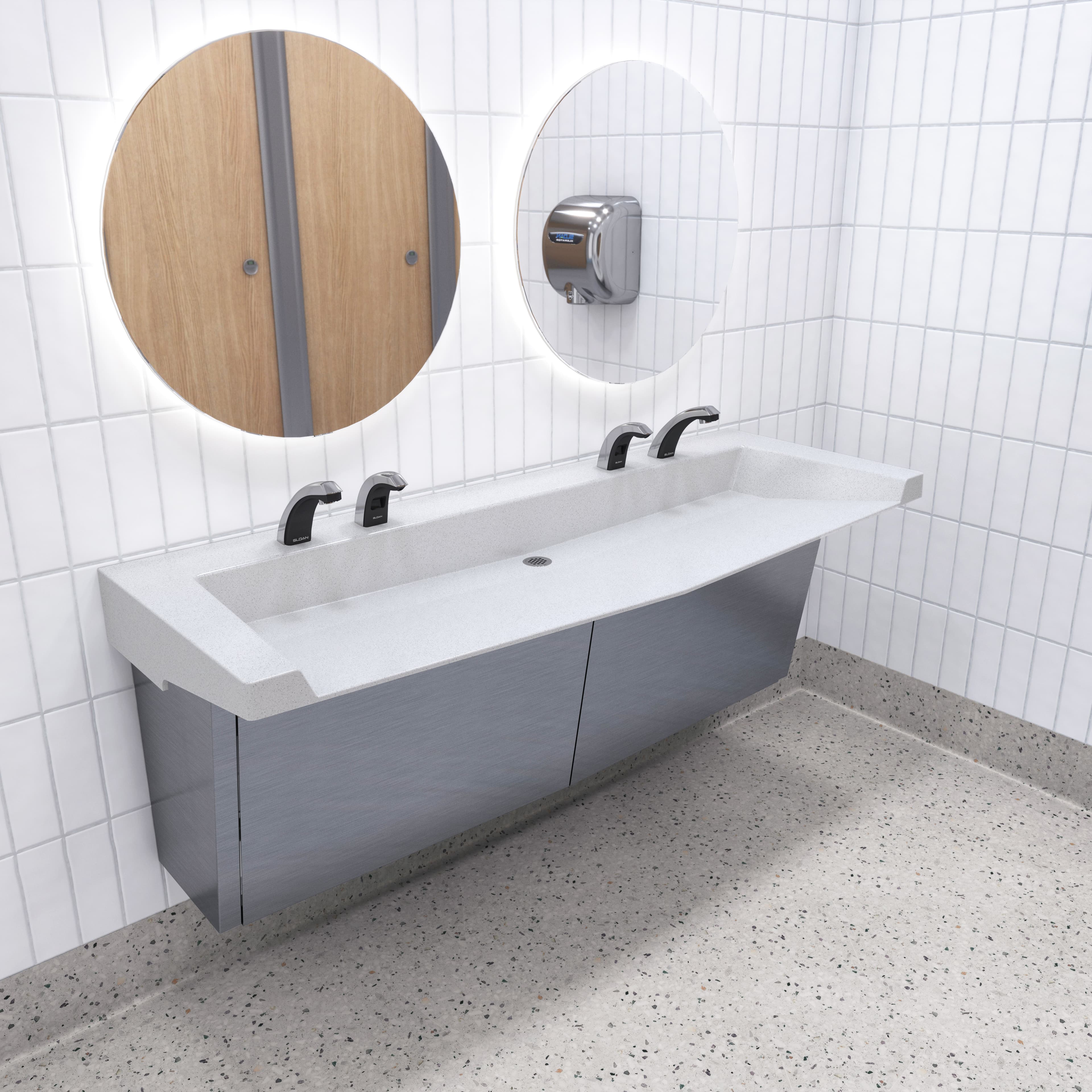 SloanStone® Gradient Sink with Optima® Fixtures