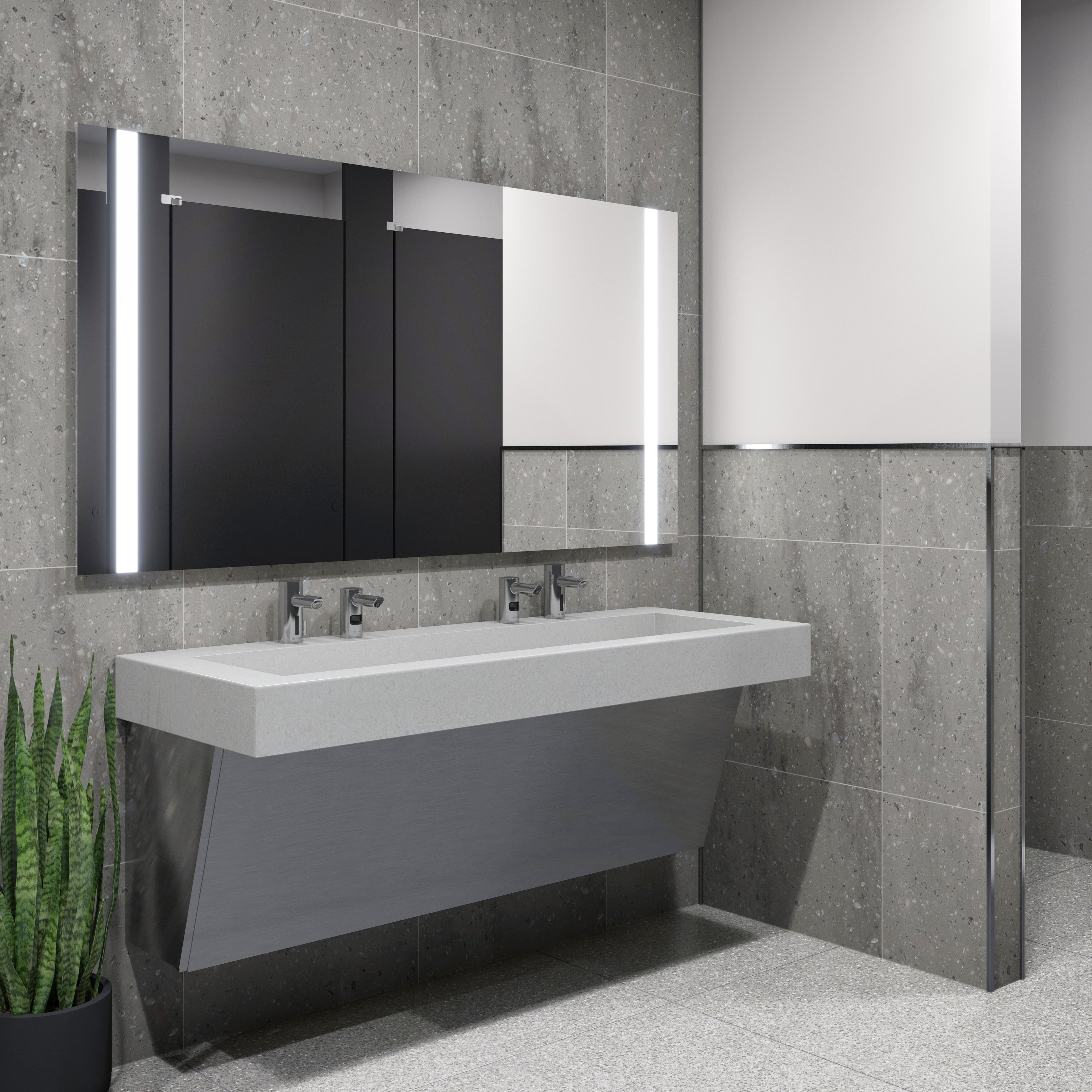 SloanStone® Gradient Sink with Optima® Fixtures