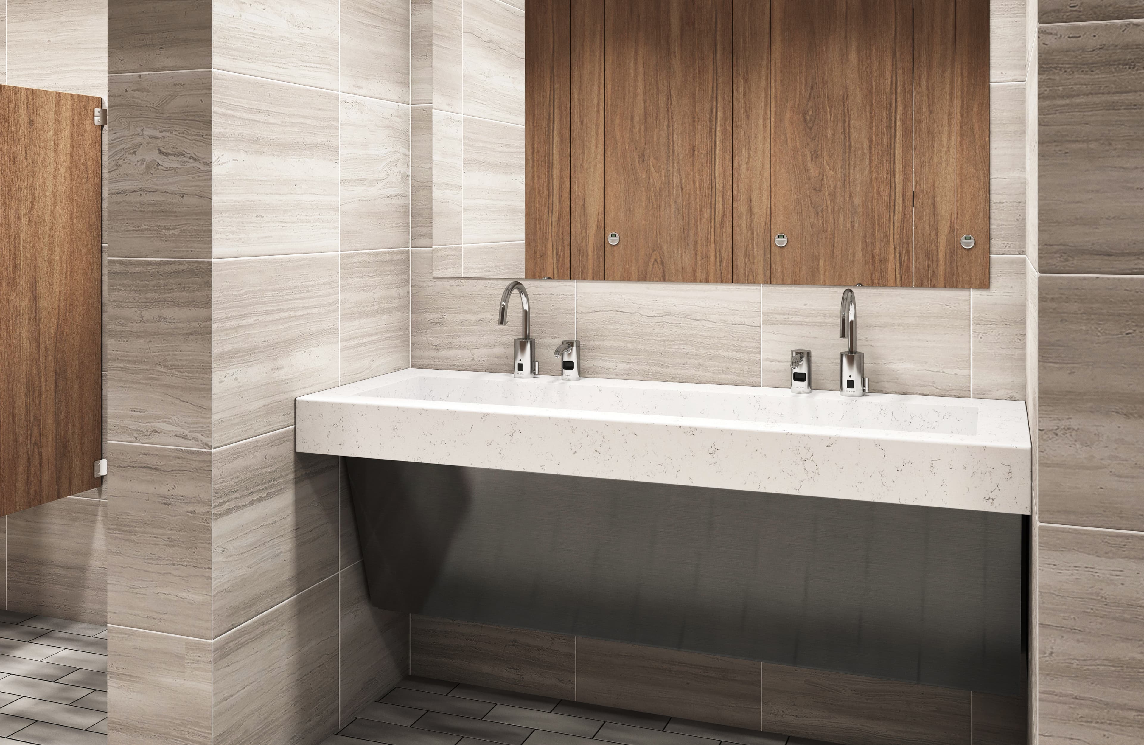 SloanStone® Gradient Sink with Optima® Fixtures
