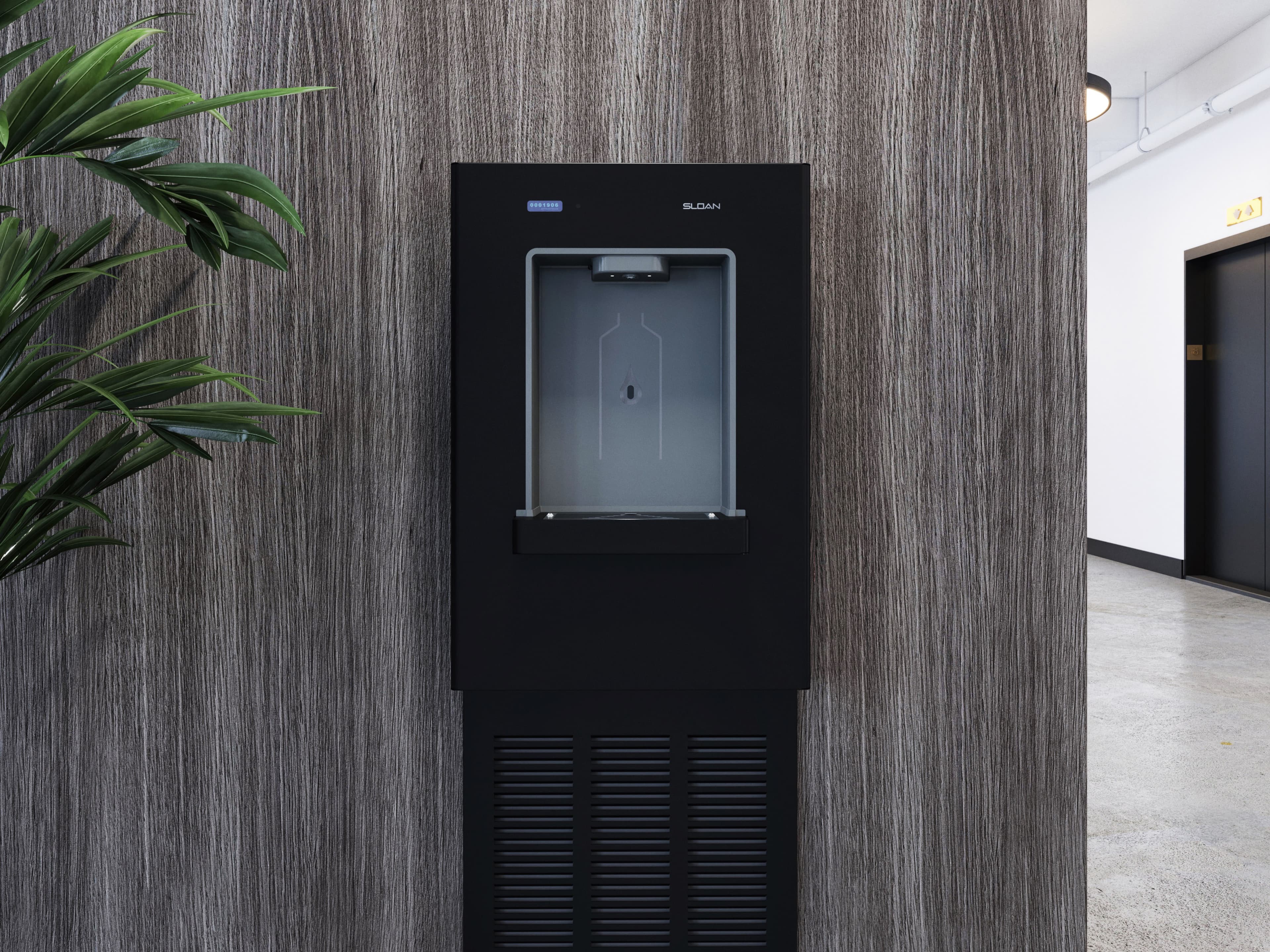 DRS100 DropSpot™ Bottle Filler in Graphite in office setting.