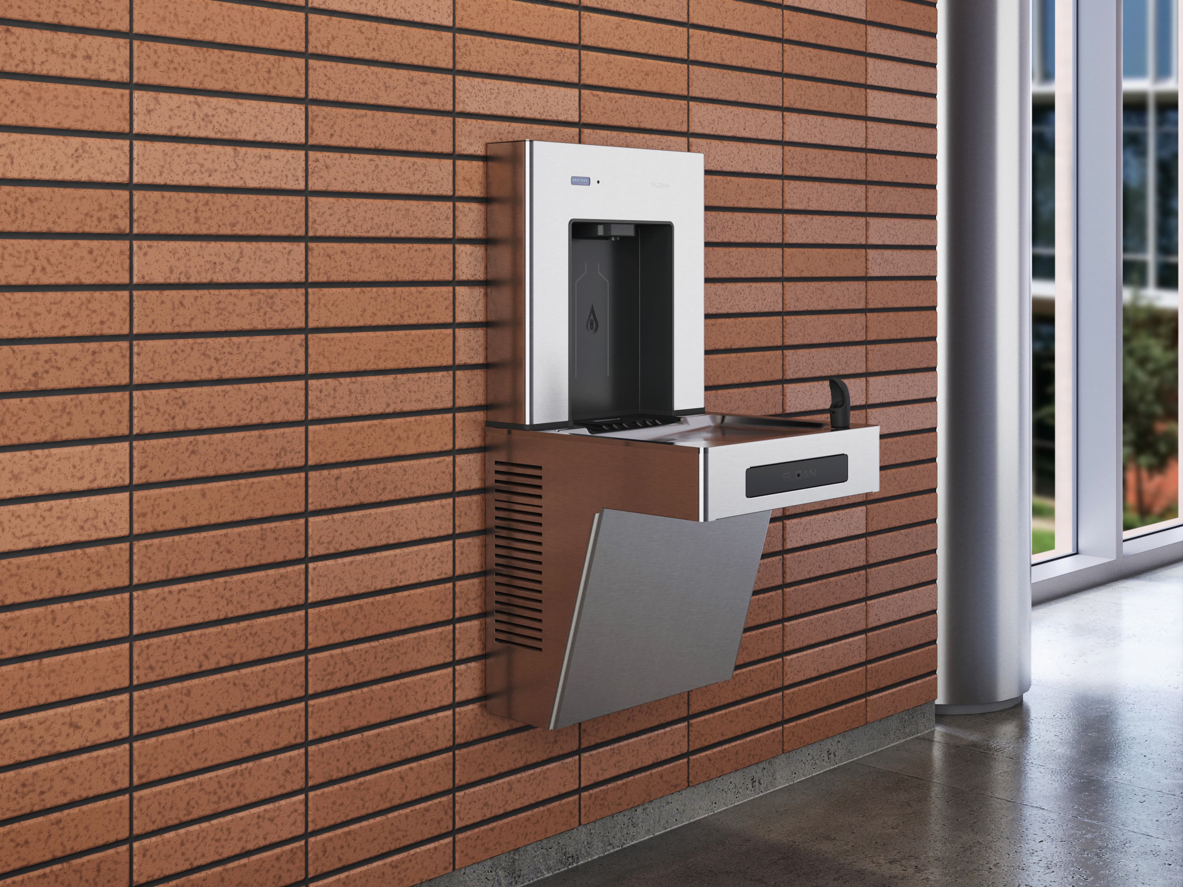 DRS110 DropSpot™ Bottle Filler and Cooler in higher education setting.