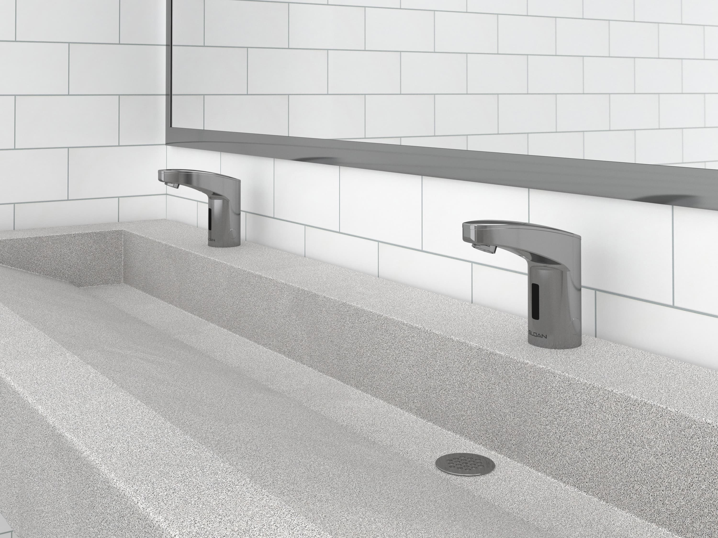 EAF-300 Series Faucets on a Sloan SloanStone Gradient Sink.