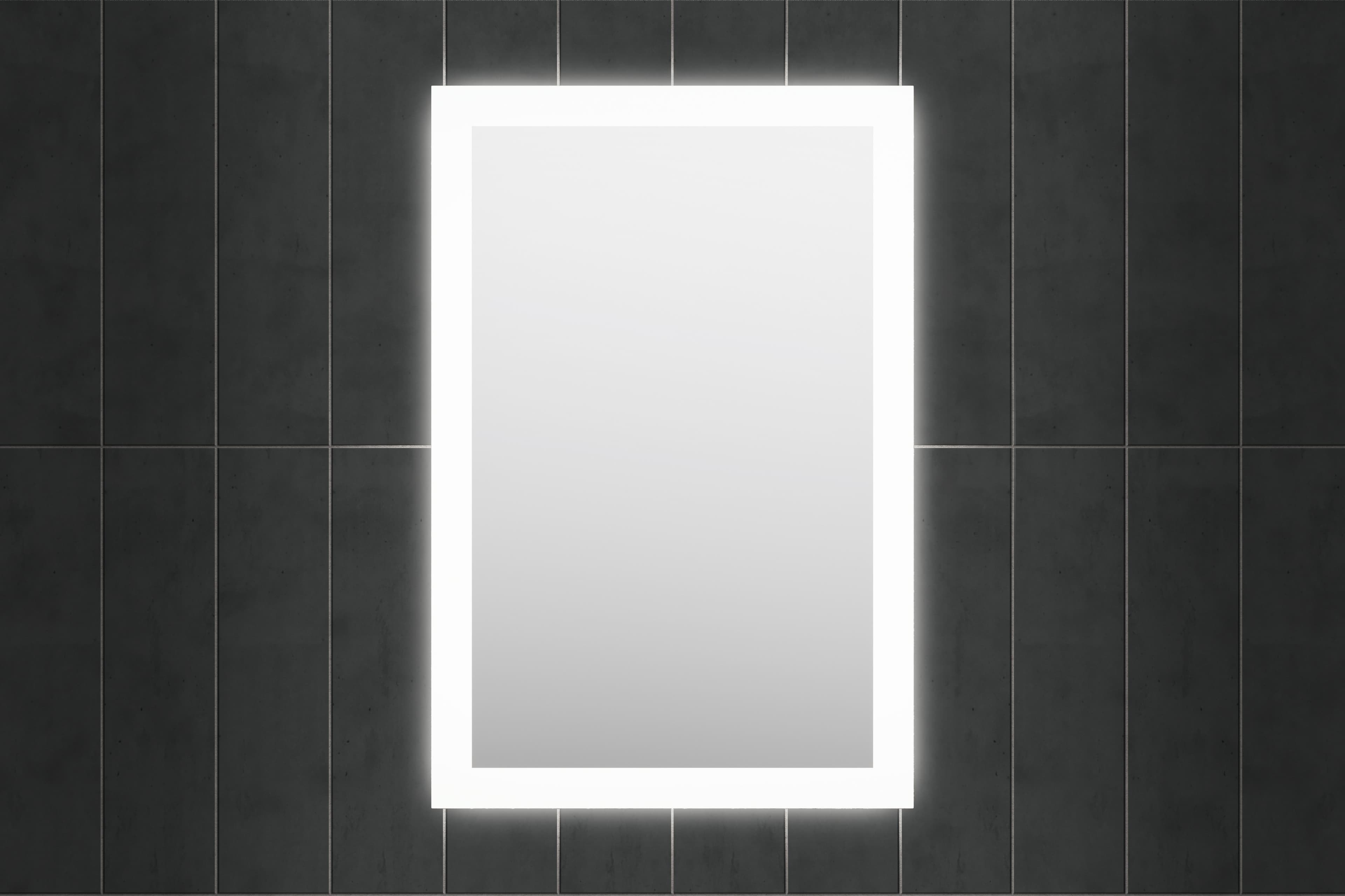 ML 4 Edge Mirror in restaurant restroom