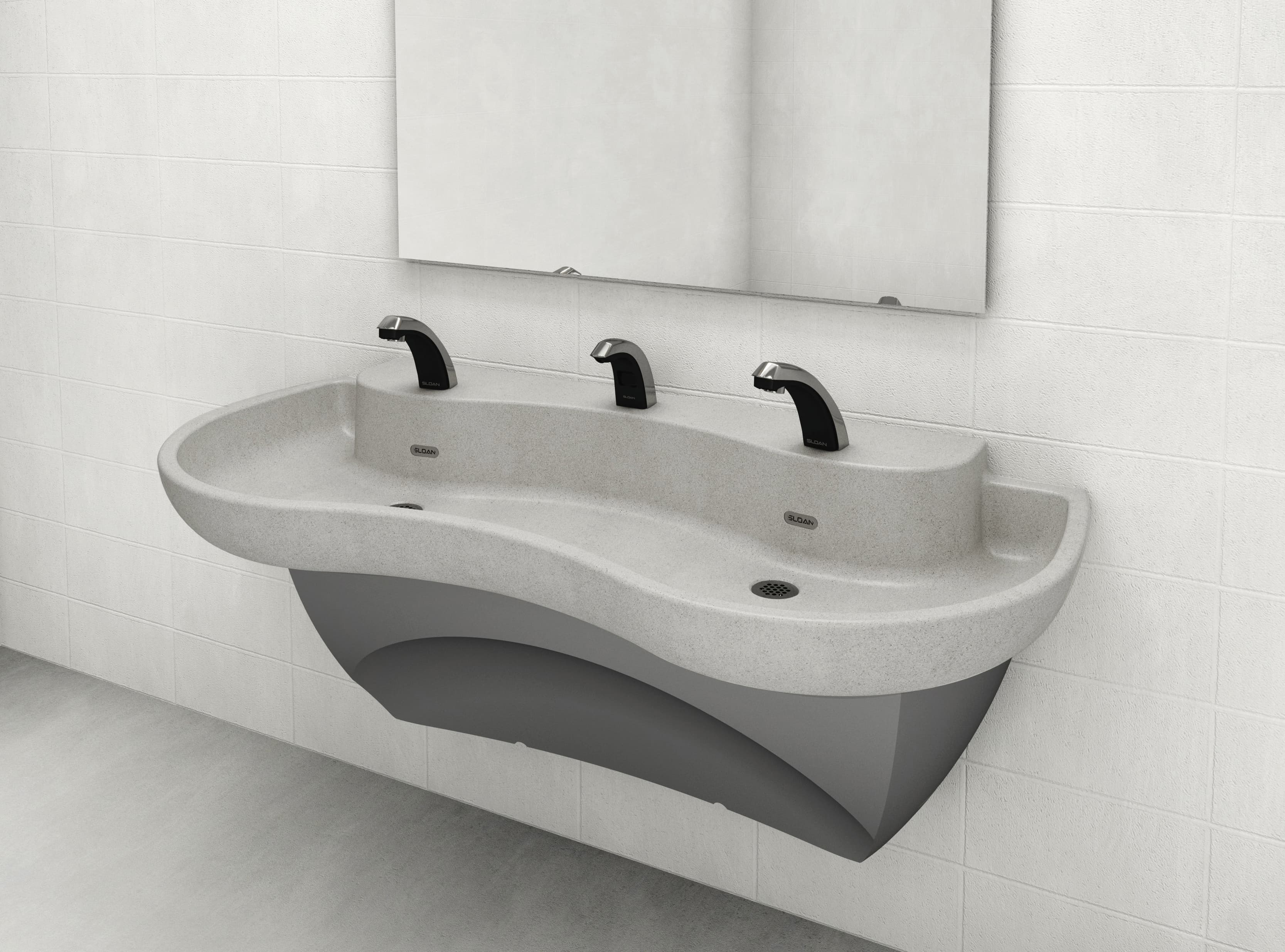 SloanStone Solid Surface Electronic Lavatory System Sink