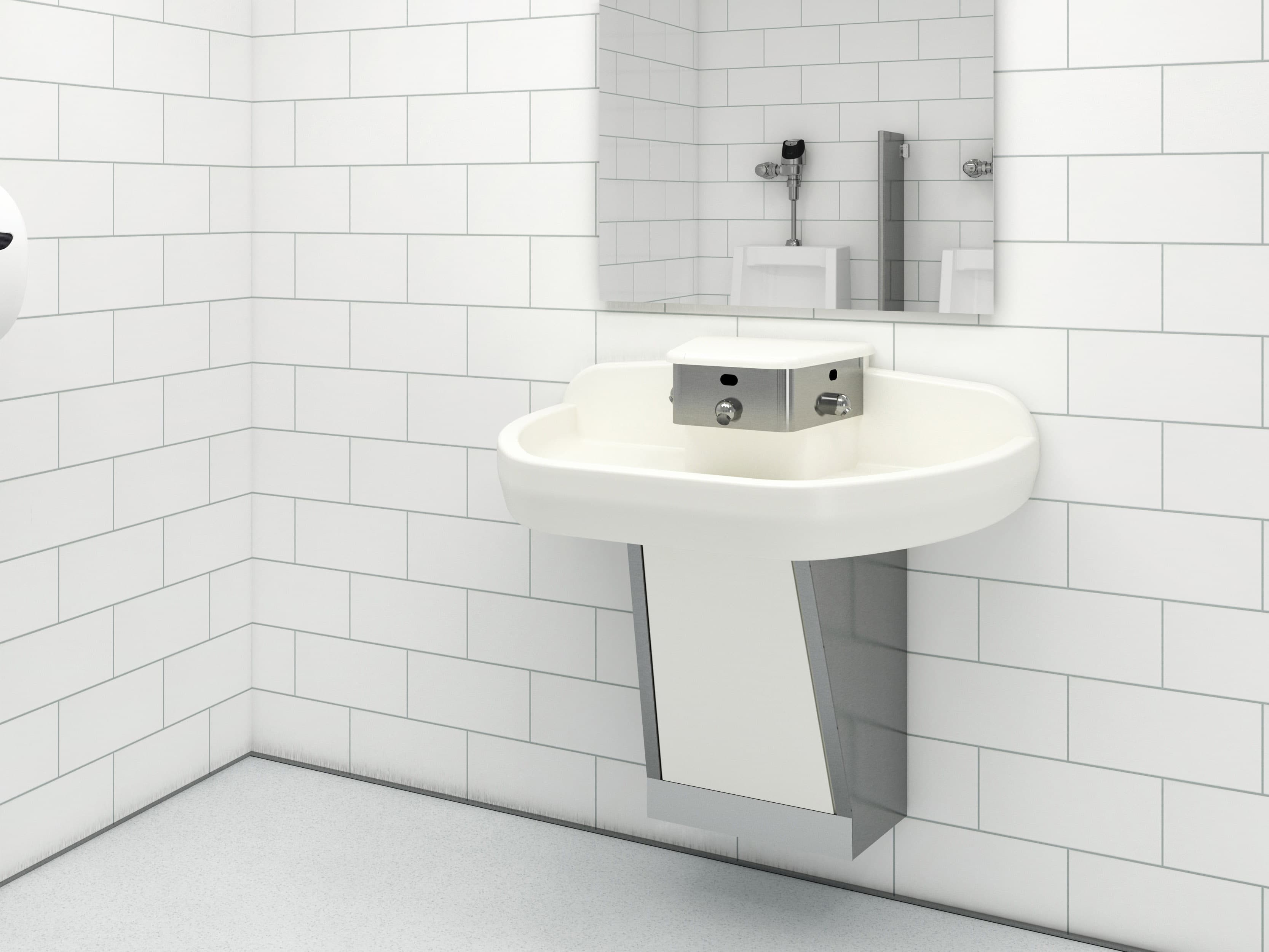 SloanStone Solid Surface Electronic Wash Fountain Sink