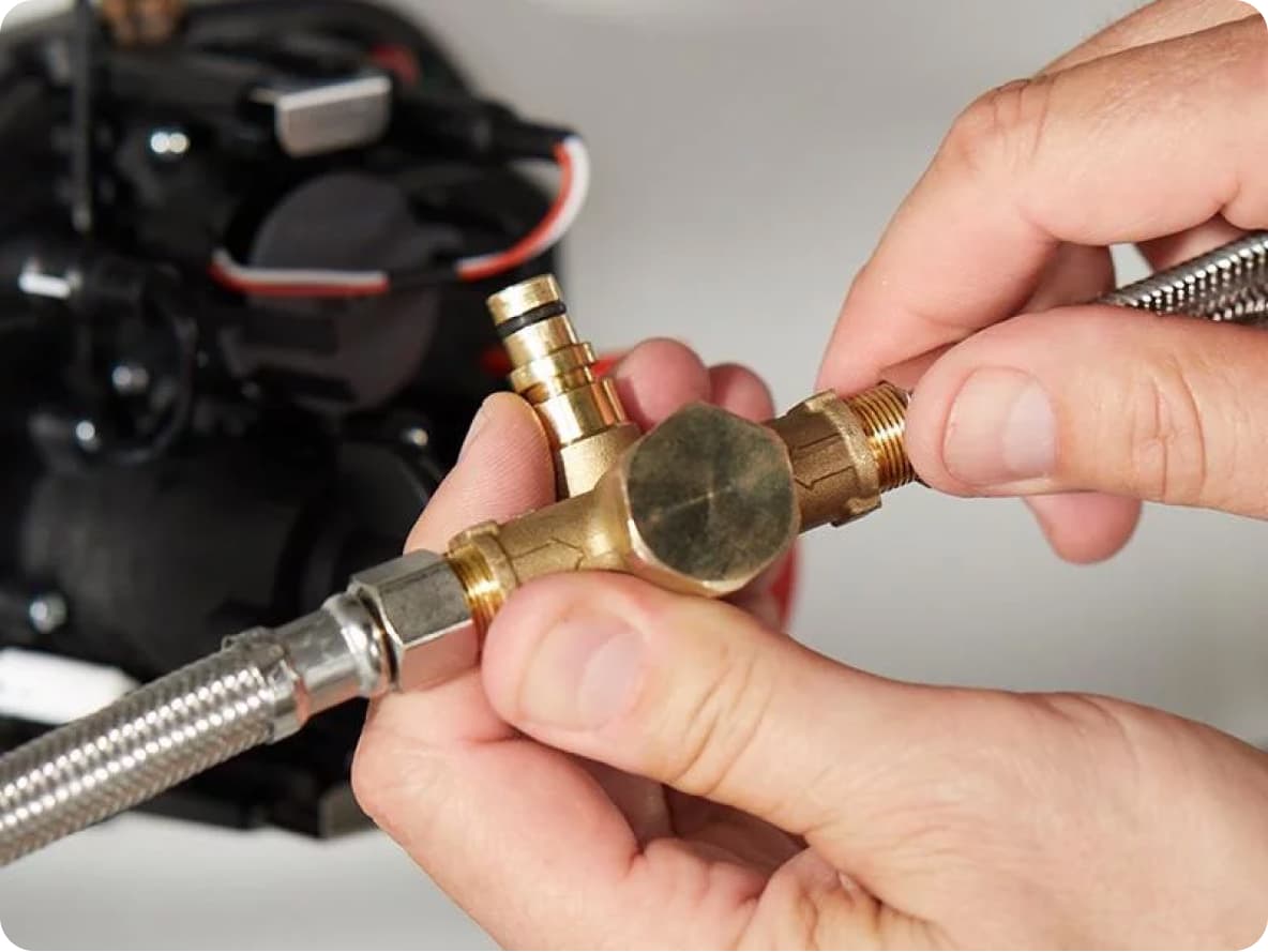 Installation of the Optima Box hose connection