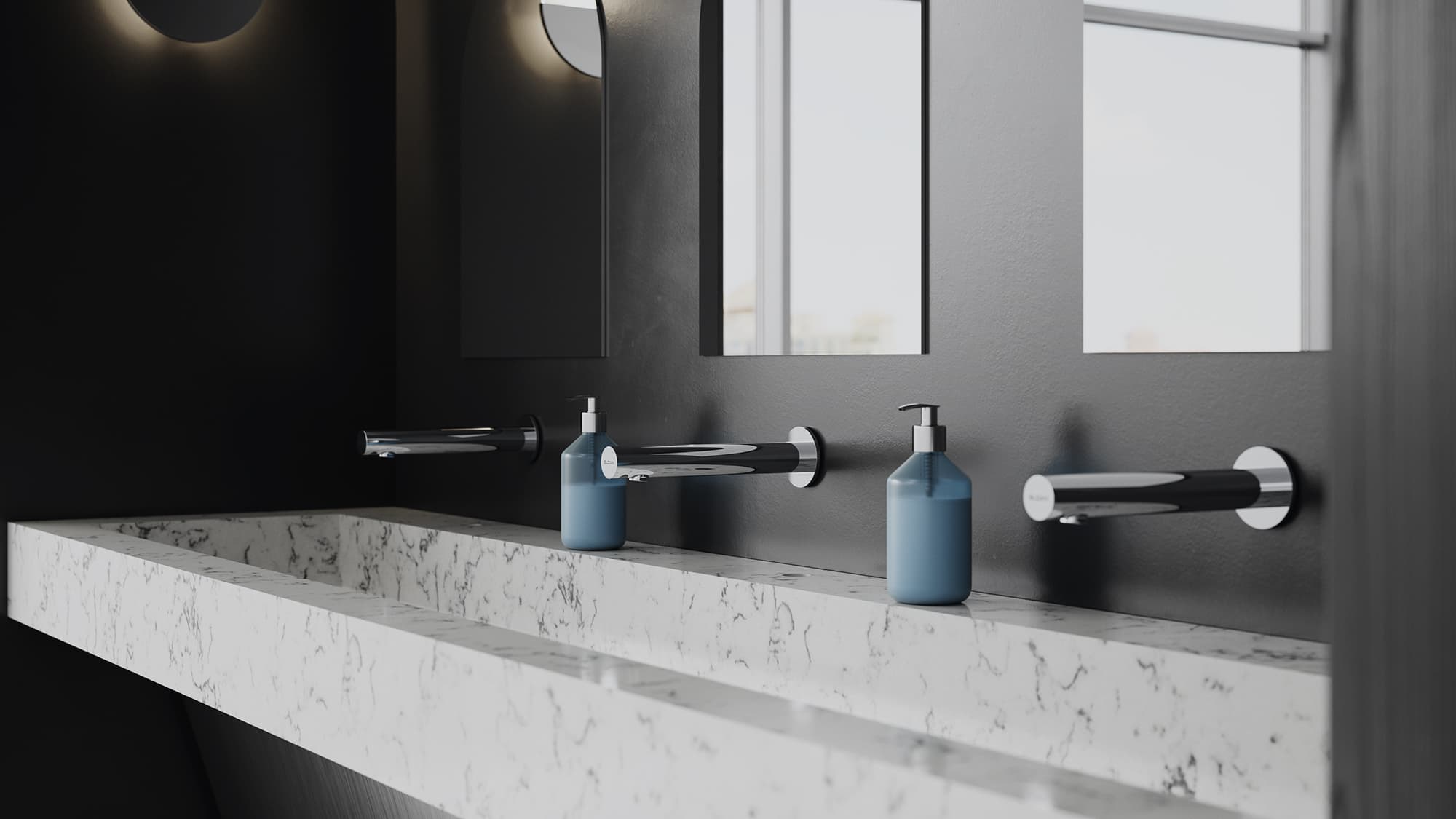 SF Wall-mounted Faucets in restroom