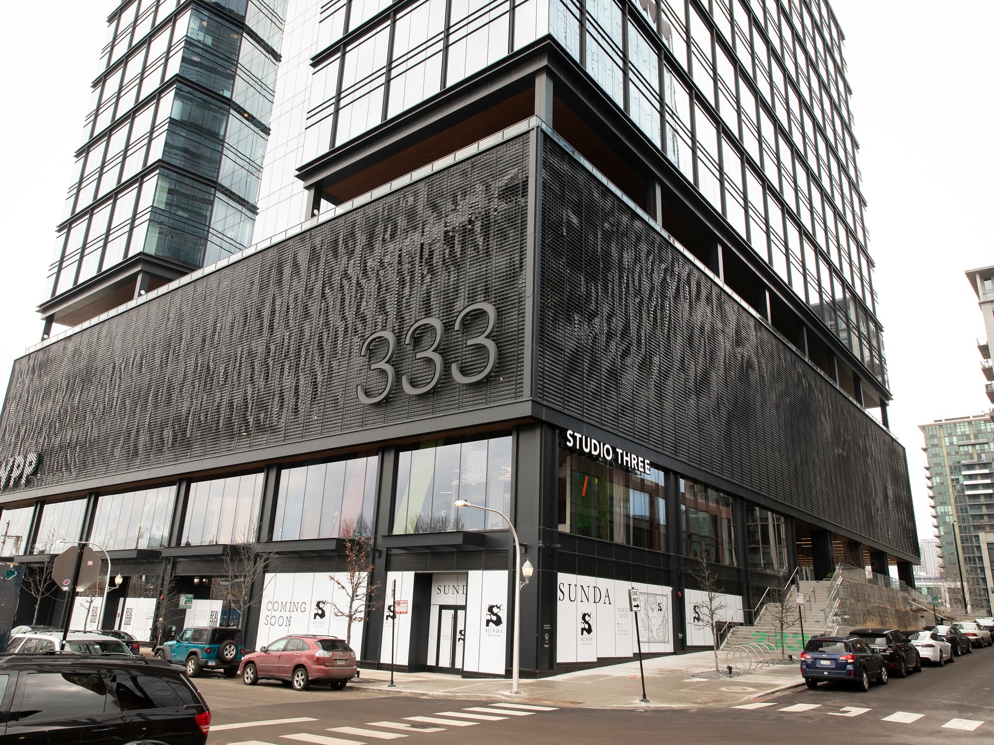 Exterior shot of 333 Green St. building in Fulton Market