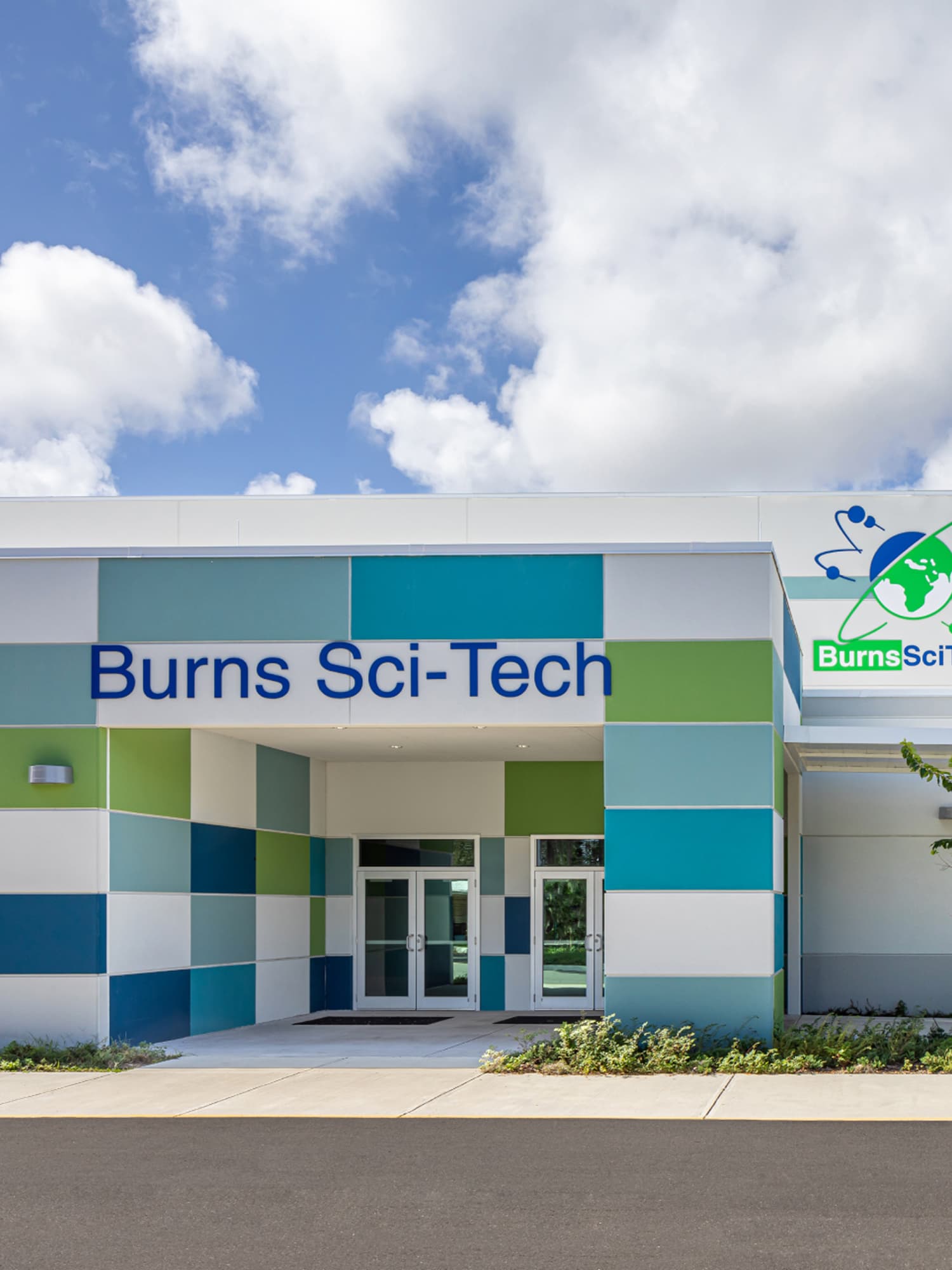 Exterior shot of Burns Science and Technology Charter School