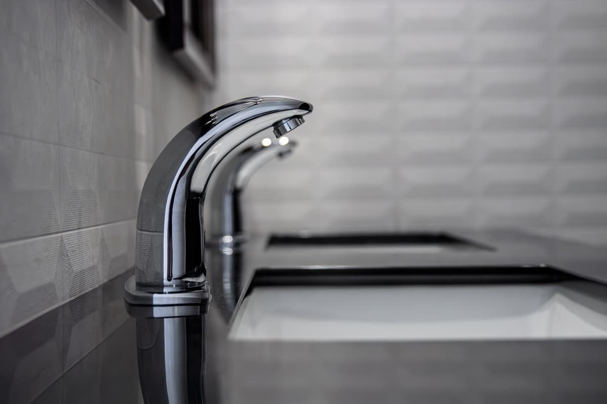 side view of faucet