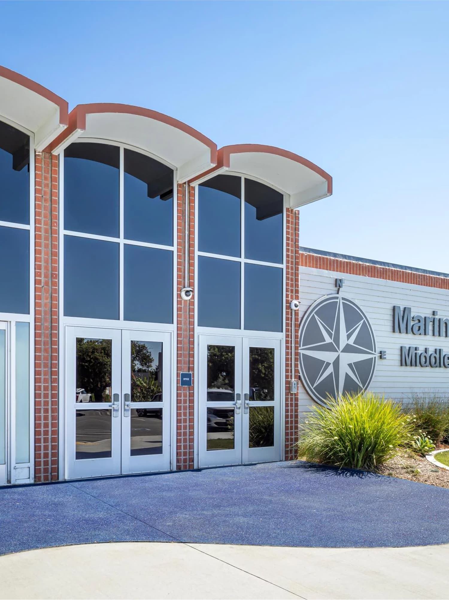 Exterior shot of Ocean View School District located in Huntington Beach, California