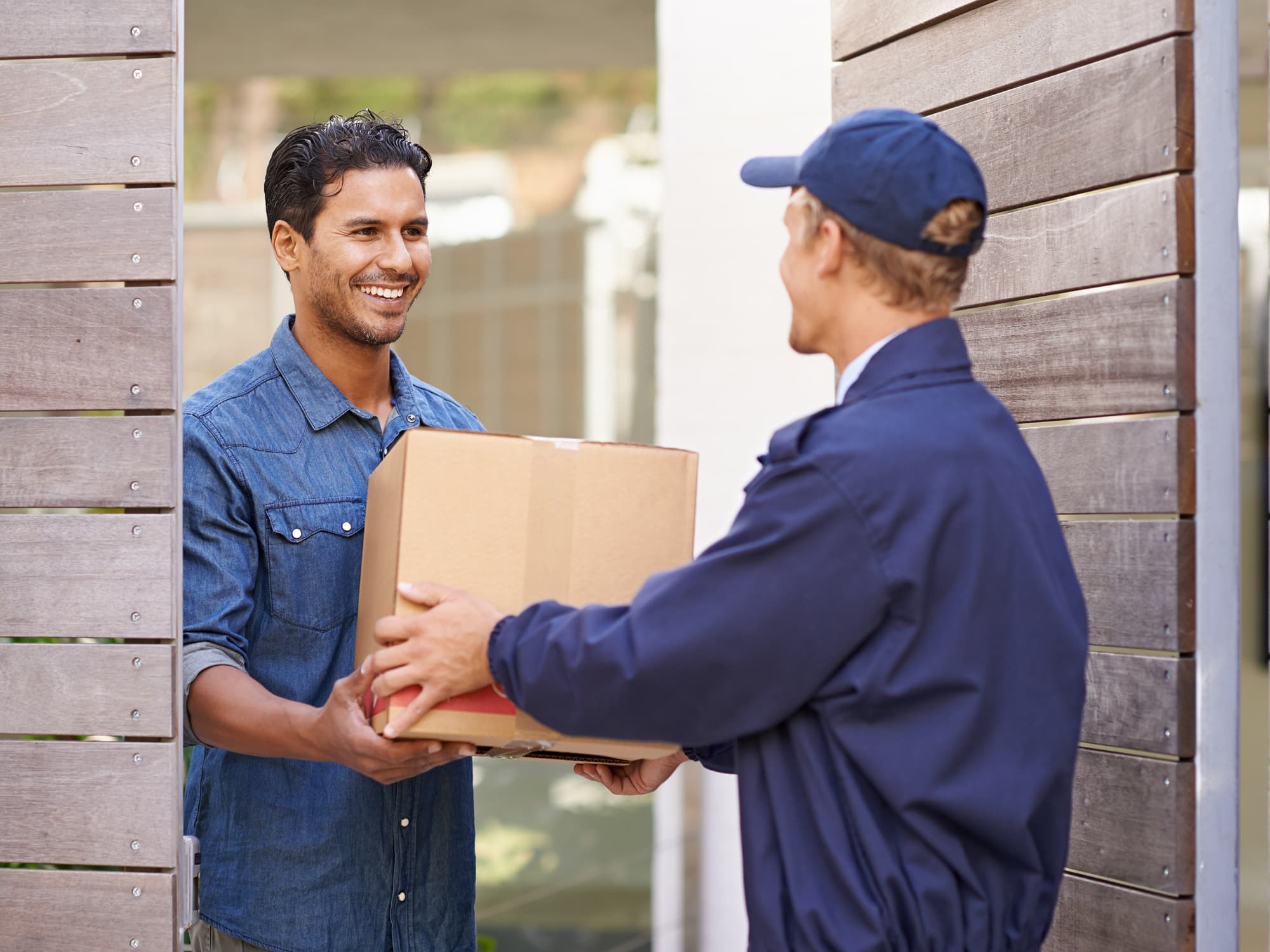 Sloan employee receiving package