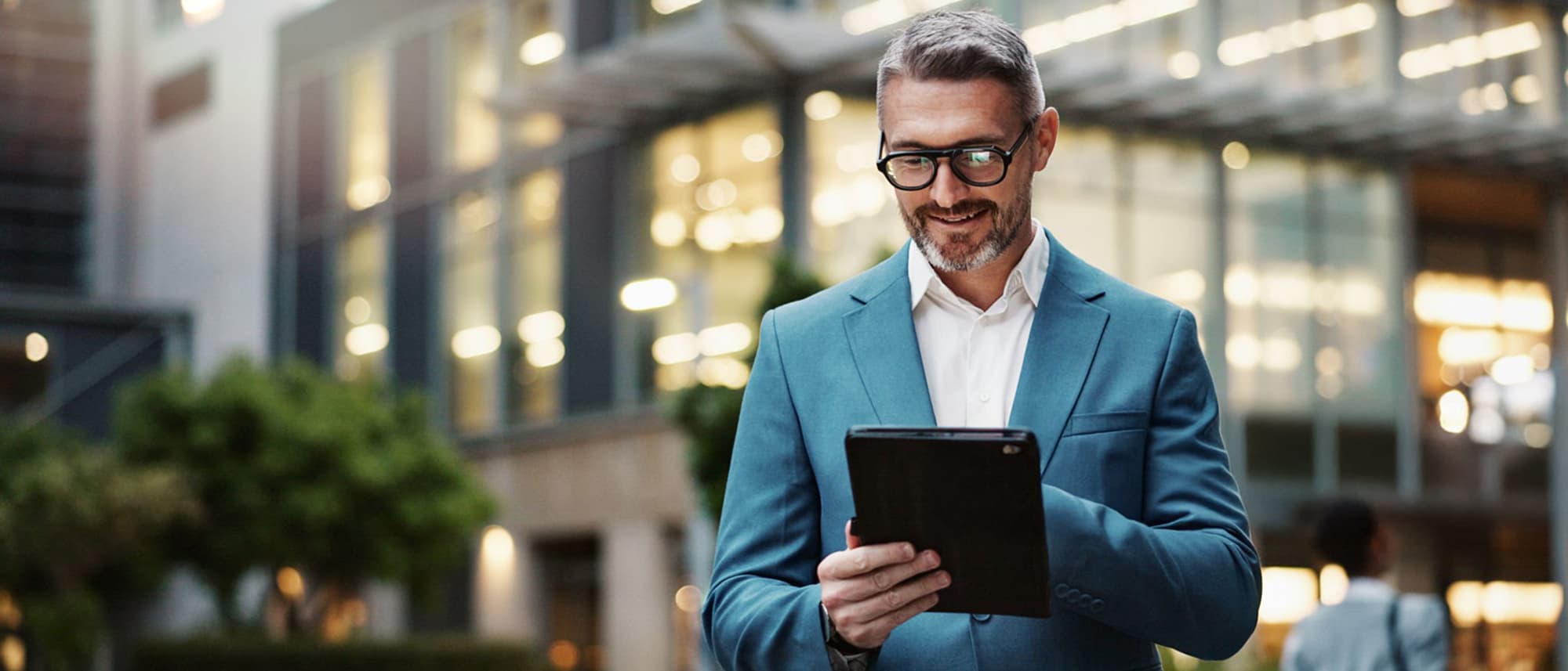 Building owner reviewing facility