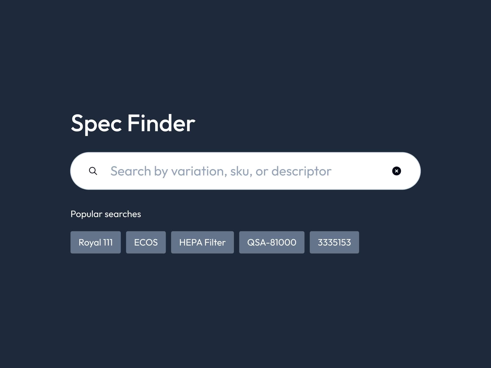 spec finder