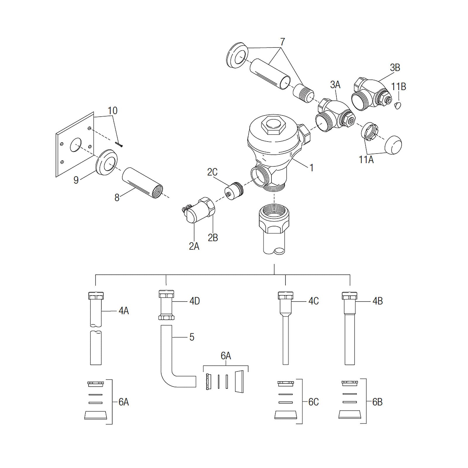 Line Drawing image for Series 900® Flushometer Exposed