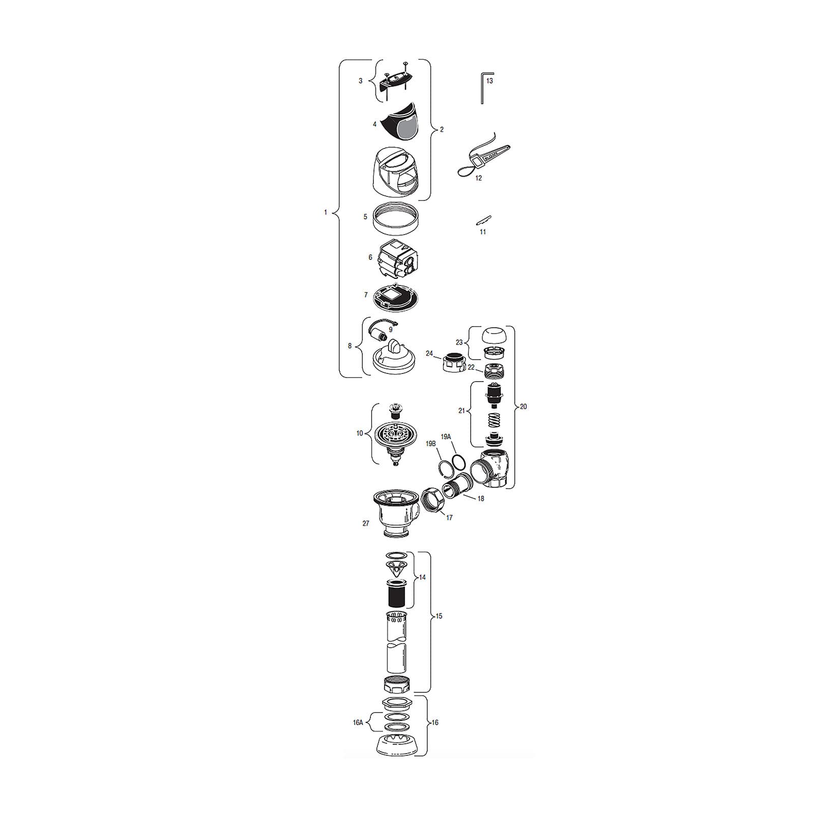 Line Drawing image for G2 Flushometer