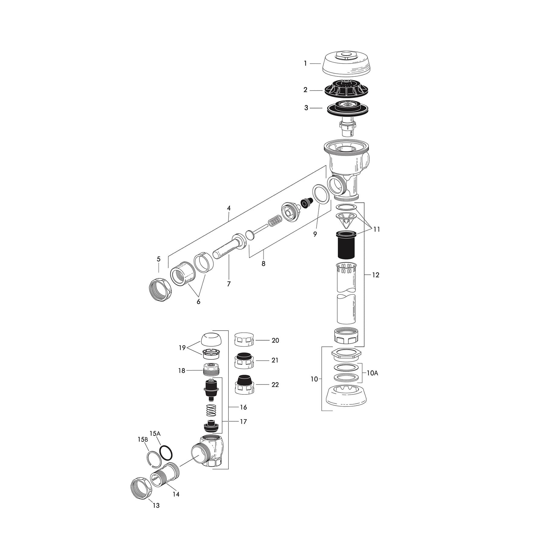 Line Drawing image for Royal® Flushometer