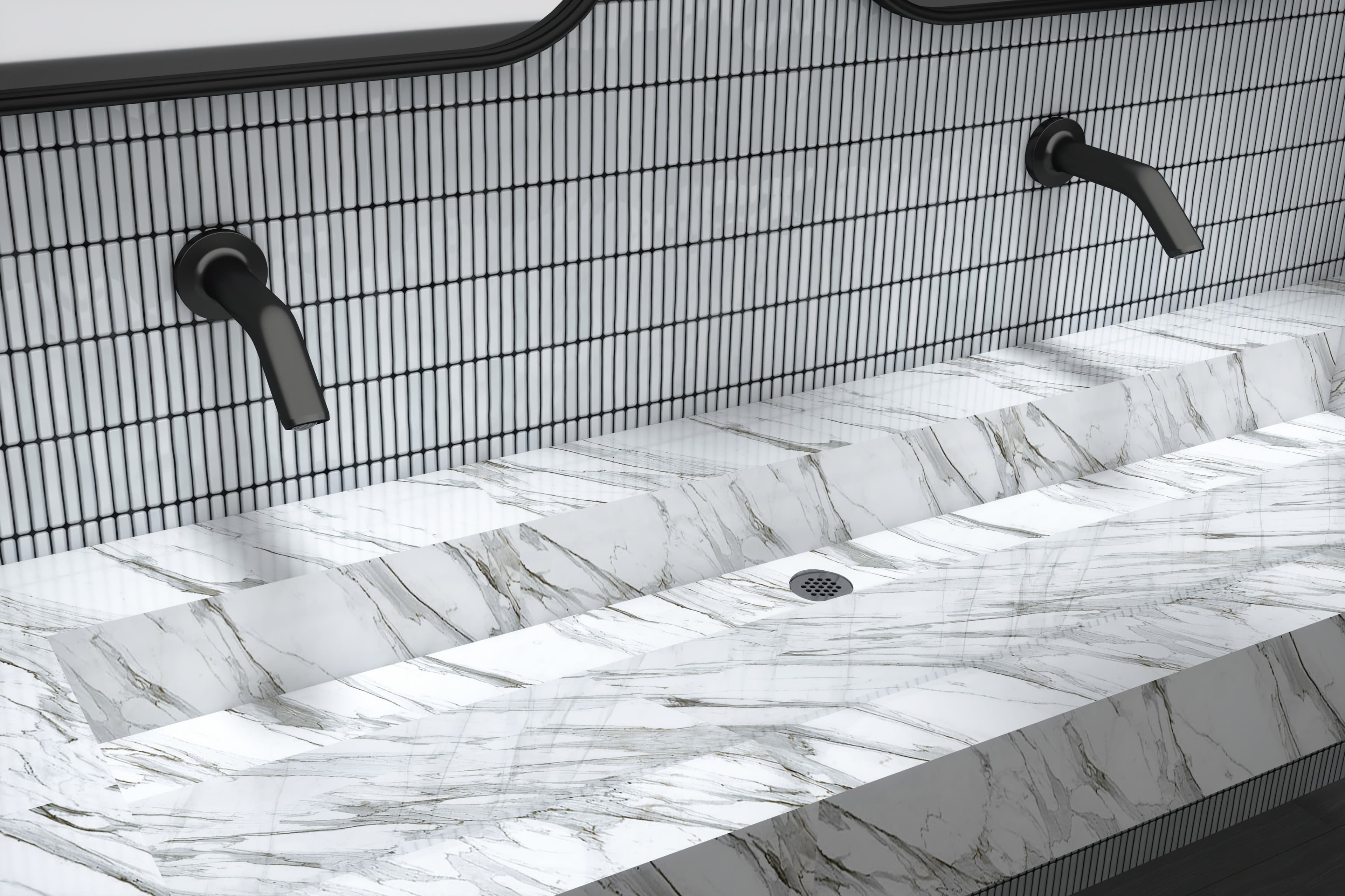 Modern Restaurant Restroom