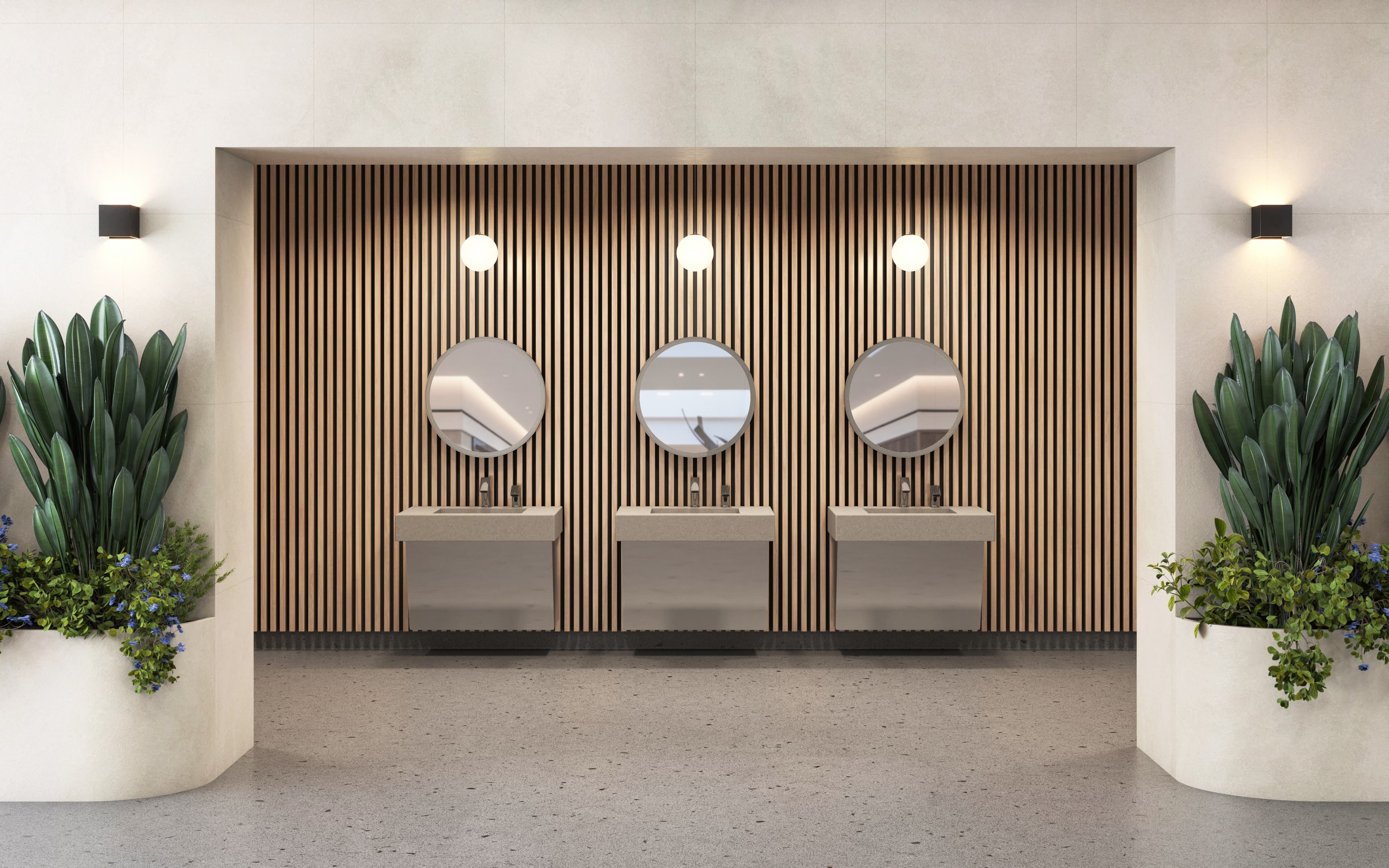 SloanStone® Gradient Sink with BASYS® Fixtures