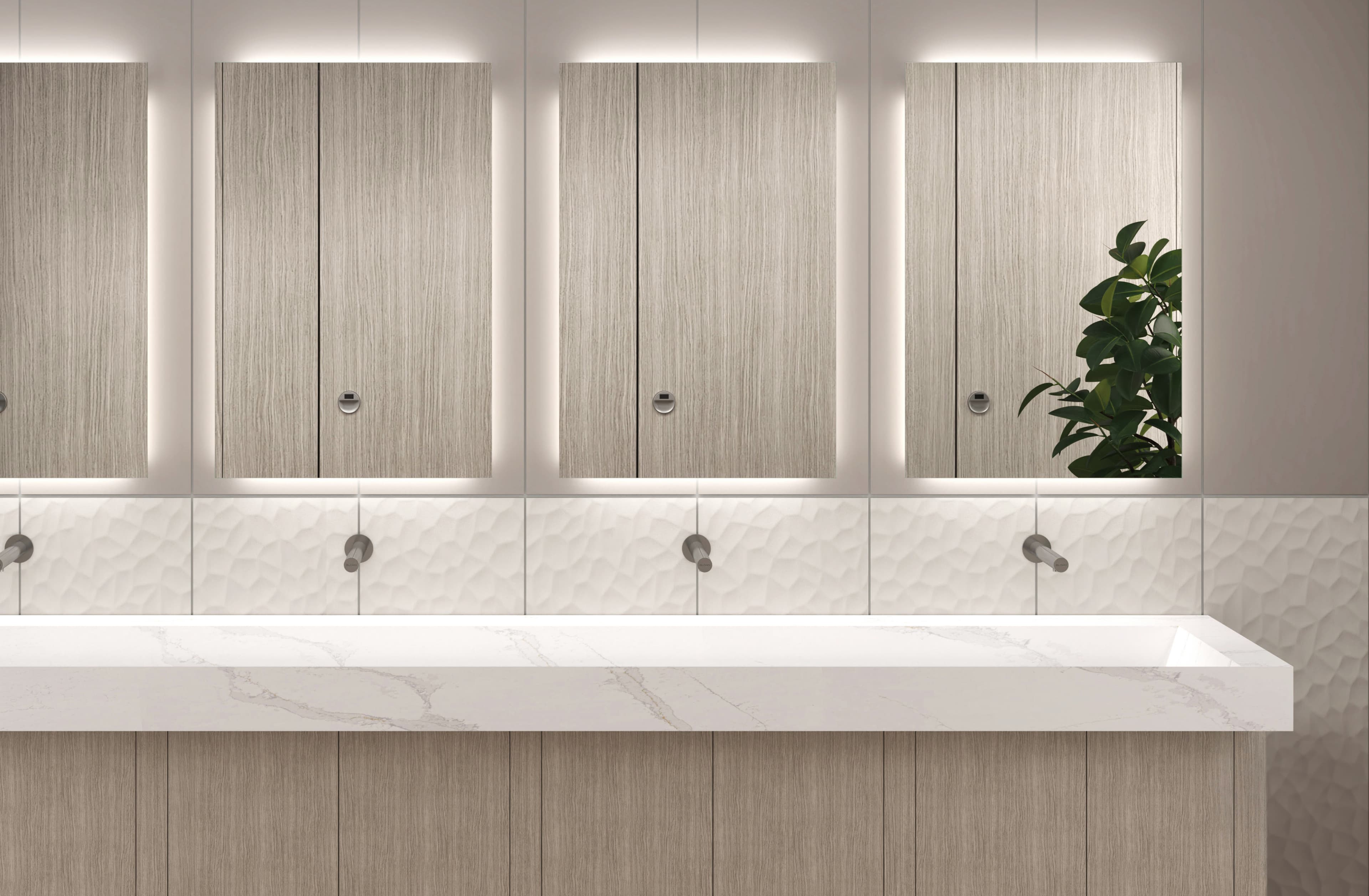 ML Backlit Mirror in hotel restroom