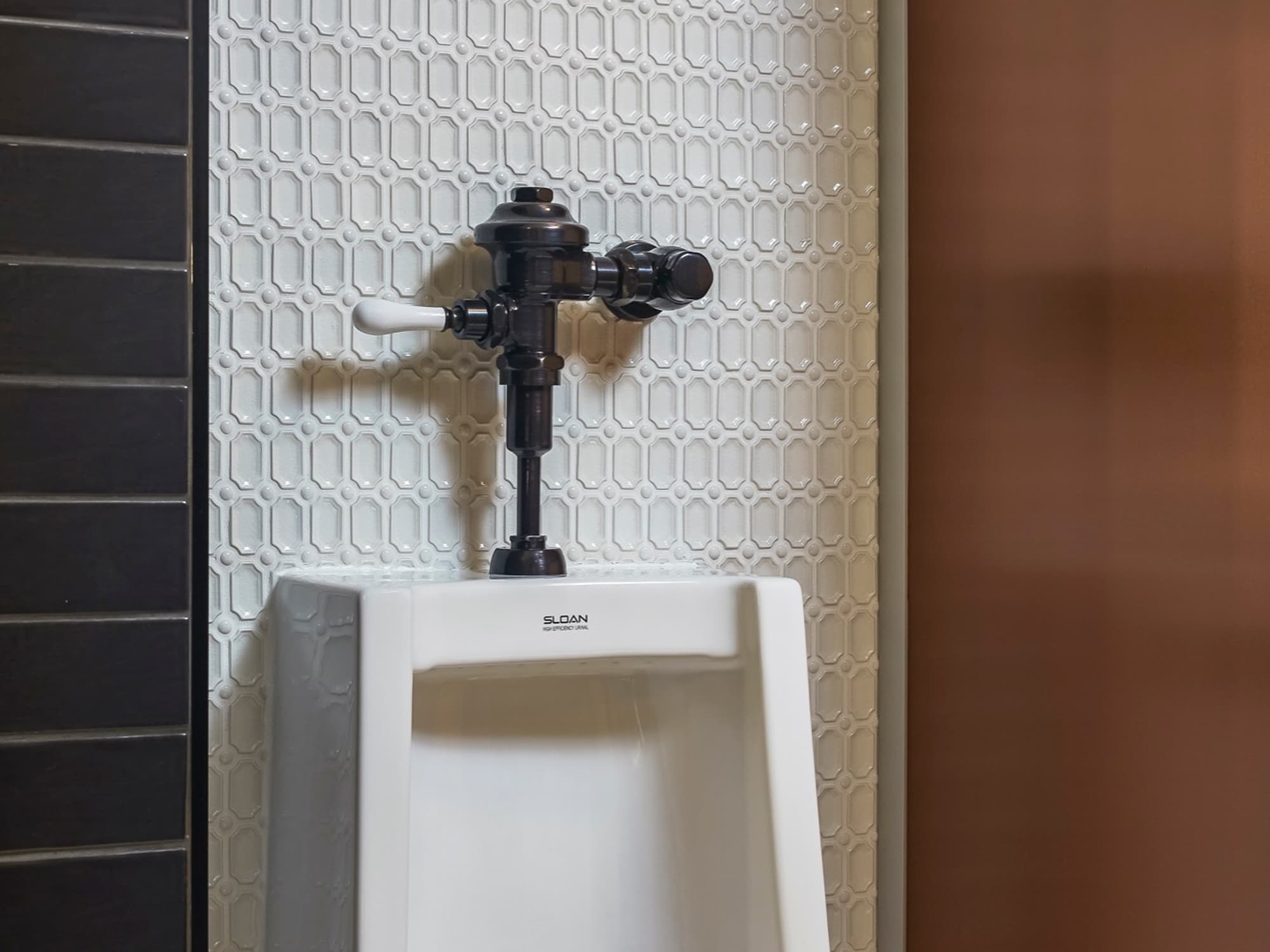 Custom vintage style Royal® 111 Flushometer with rubbed bronze finish