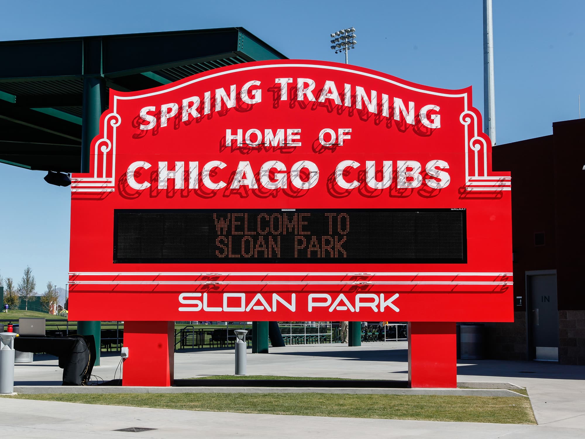 Wrigley Field iconic marquee recreated in Sloan Park