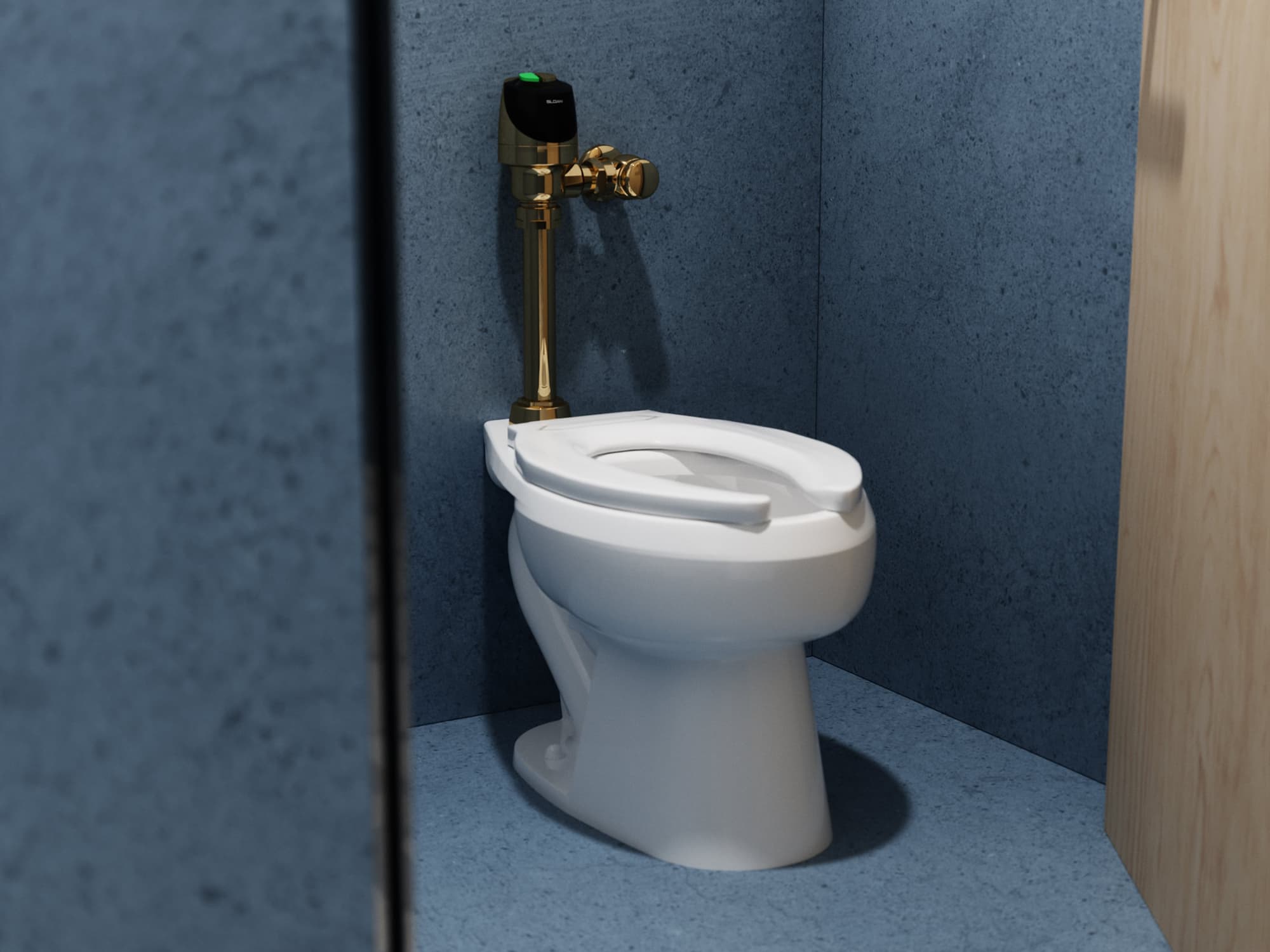 WETS-2001.1101 Ecos Flushometer and Water Closet Combo - ST-2009 Water Closet and ECOS 8111 Flushometer