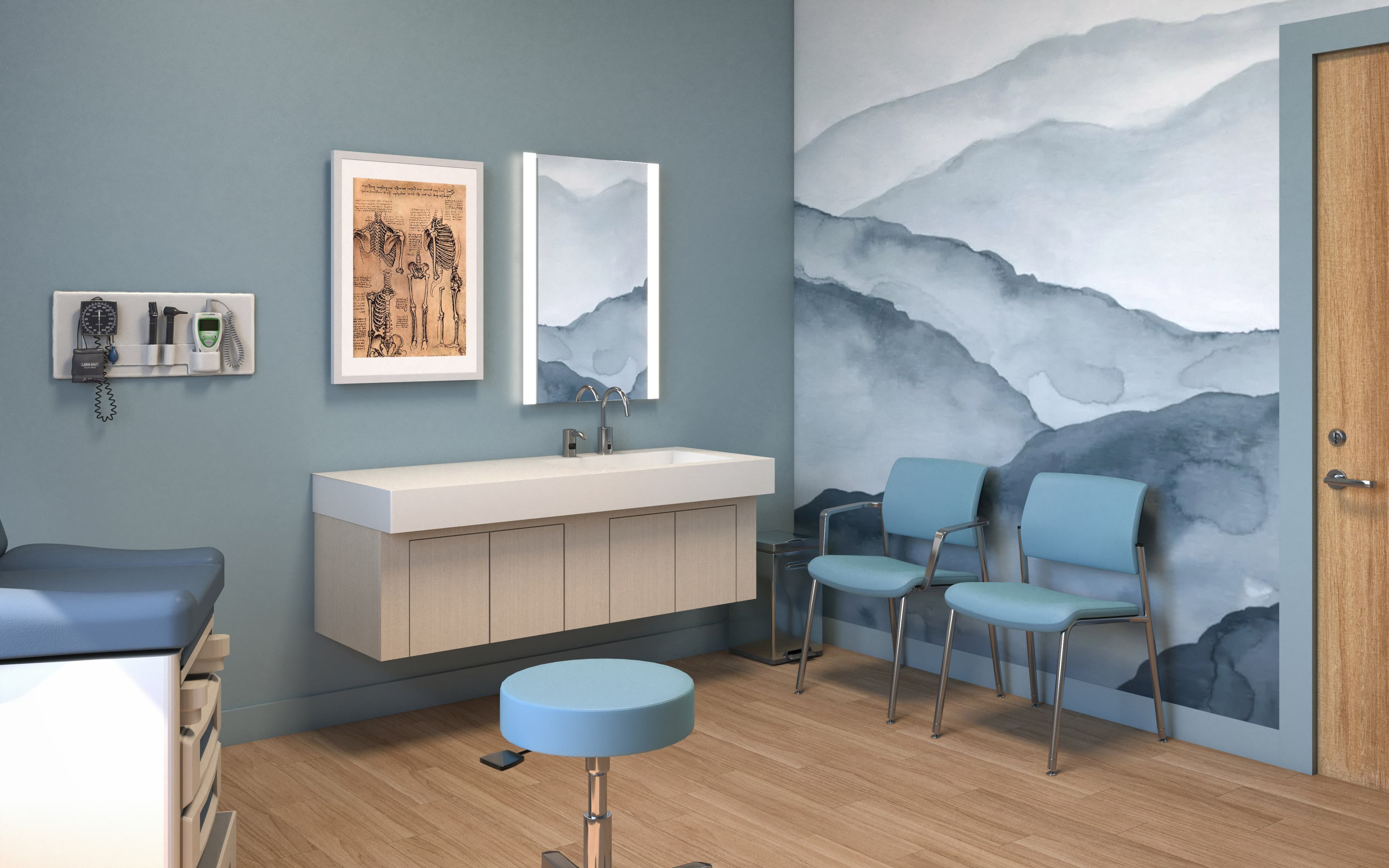 Primary care facility exam room