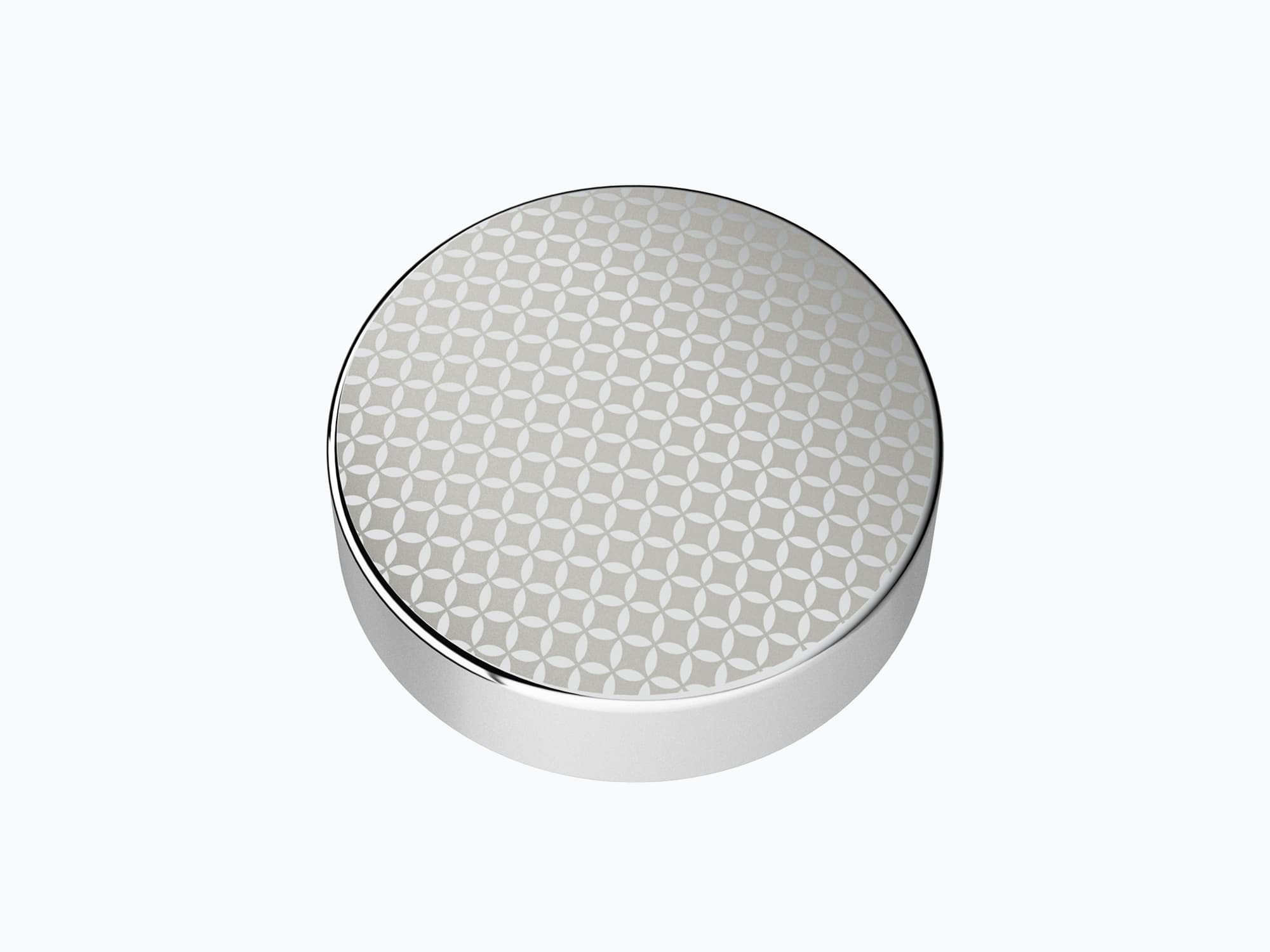 Flushometer cover with custom laser-engraved branded pattern