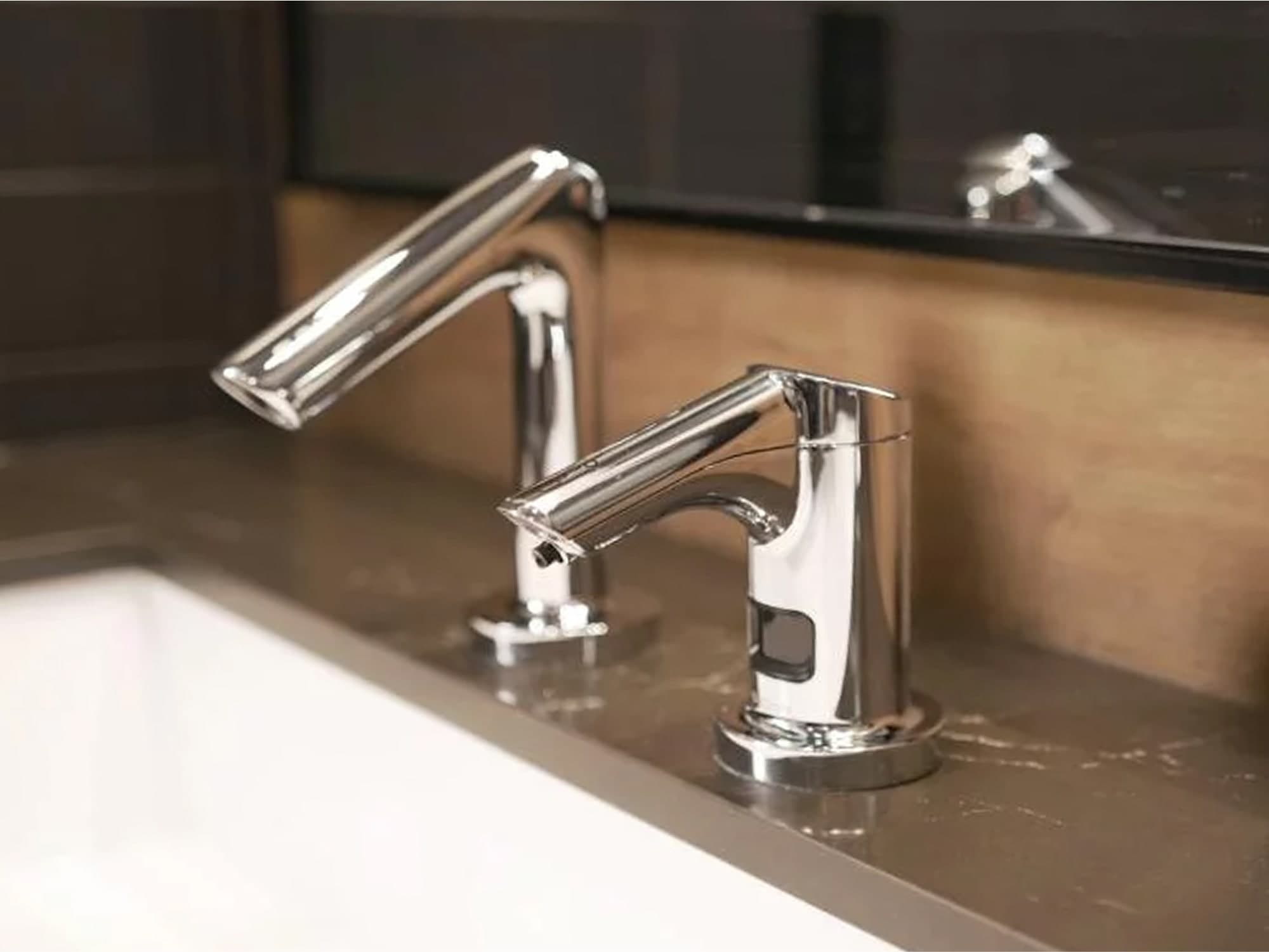 Rush St. faucet and soap dispenser by Sloan