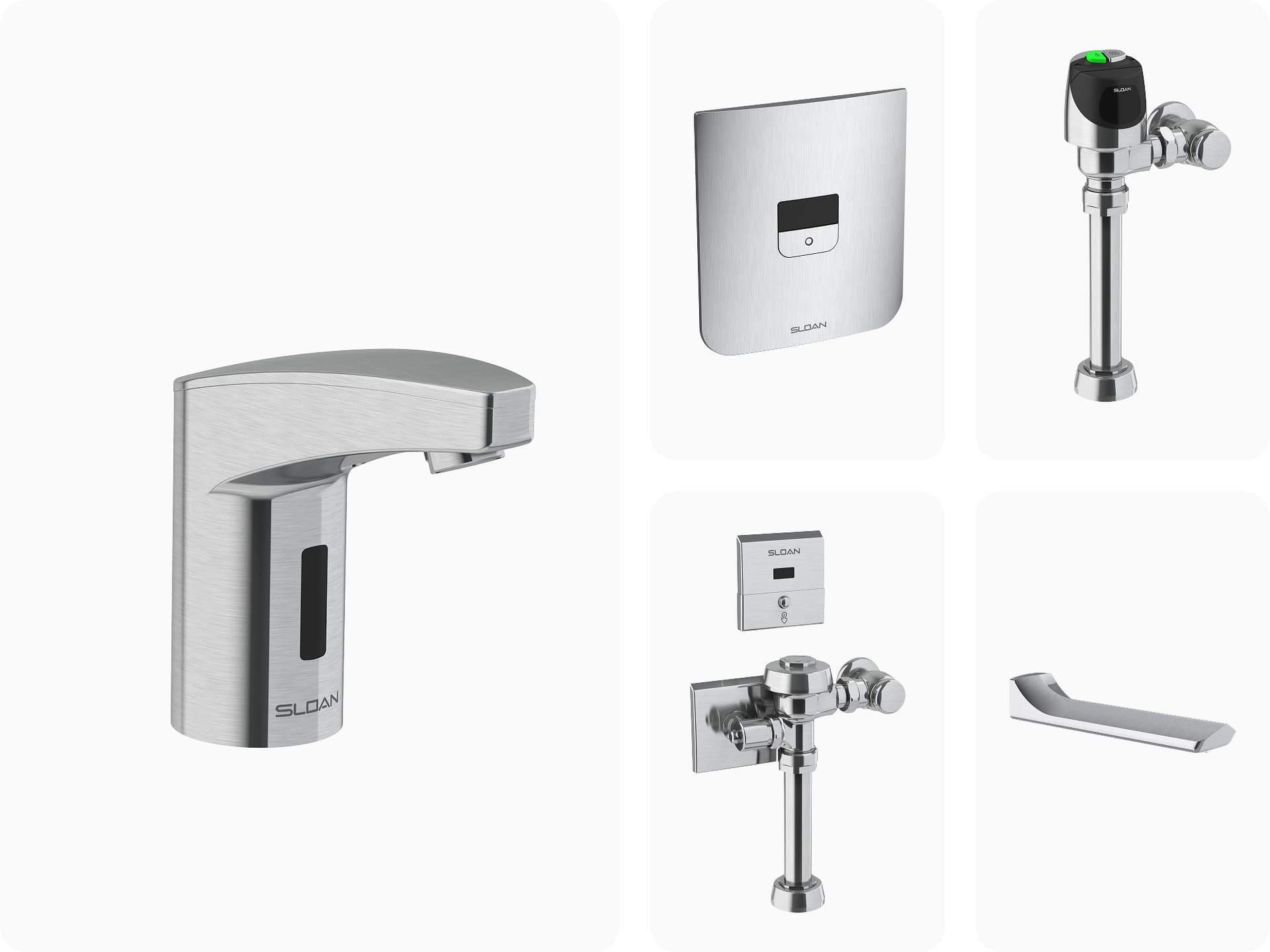 collection of brushed stainless finish products