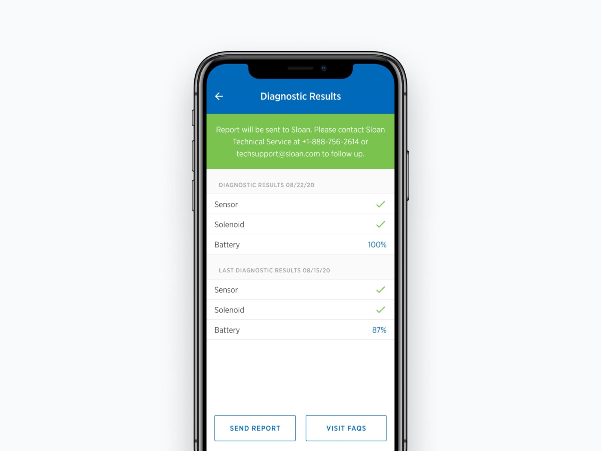 sloan connect app screen