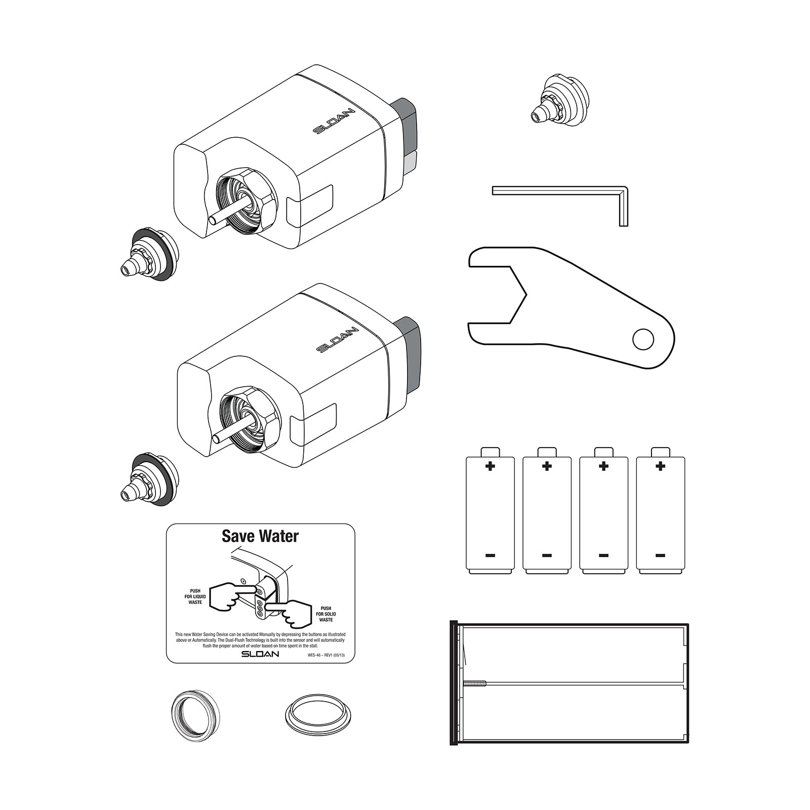 Line Drawing for EBV-500-A SFSM / EBV-550-A DFSM