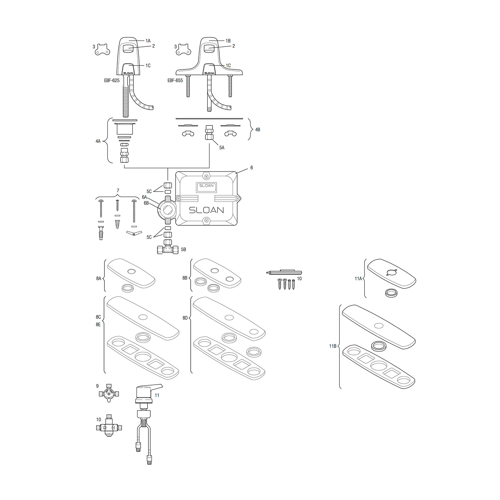 Line Drawing for EBF-625/655