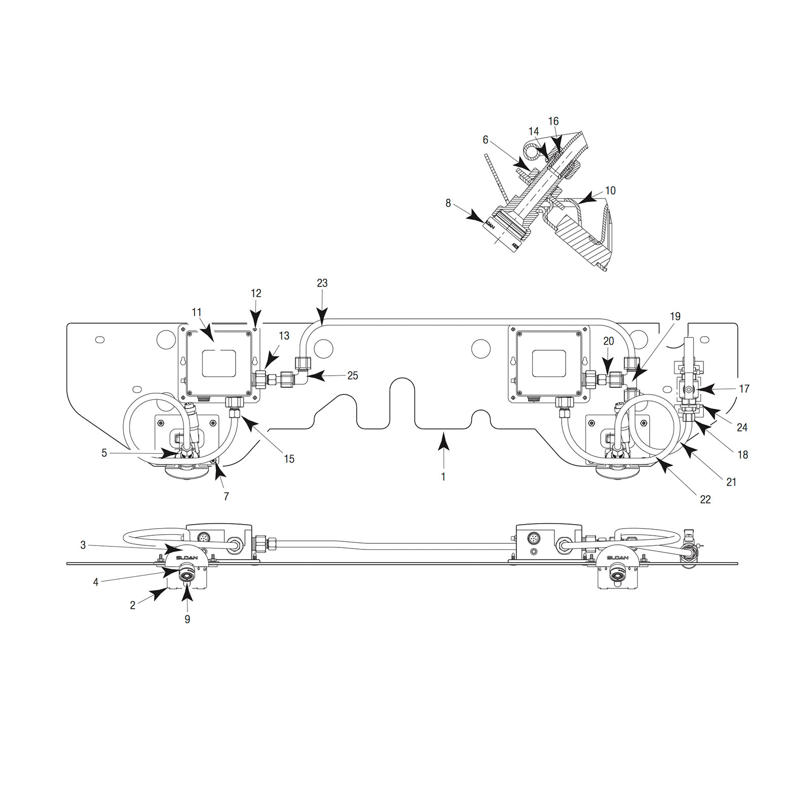 Line Drawing for EW-62000 Electronic Parts