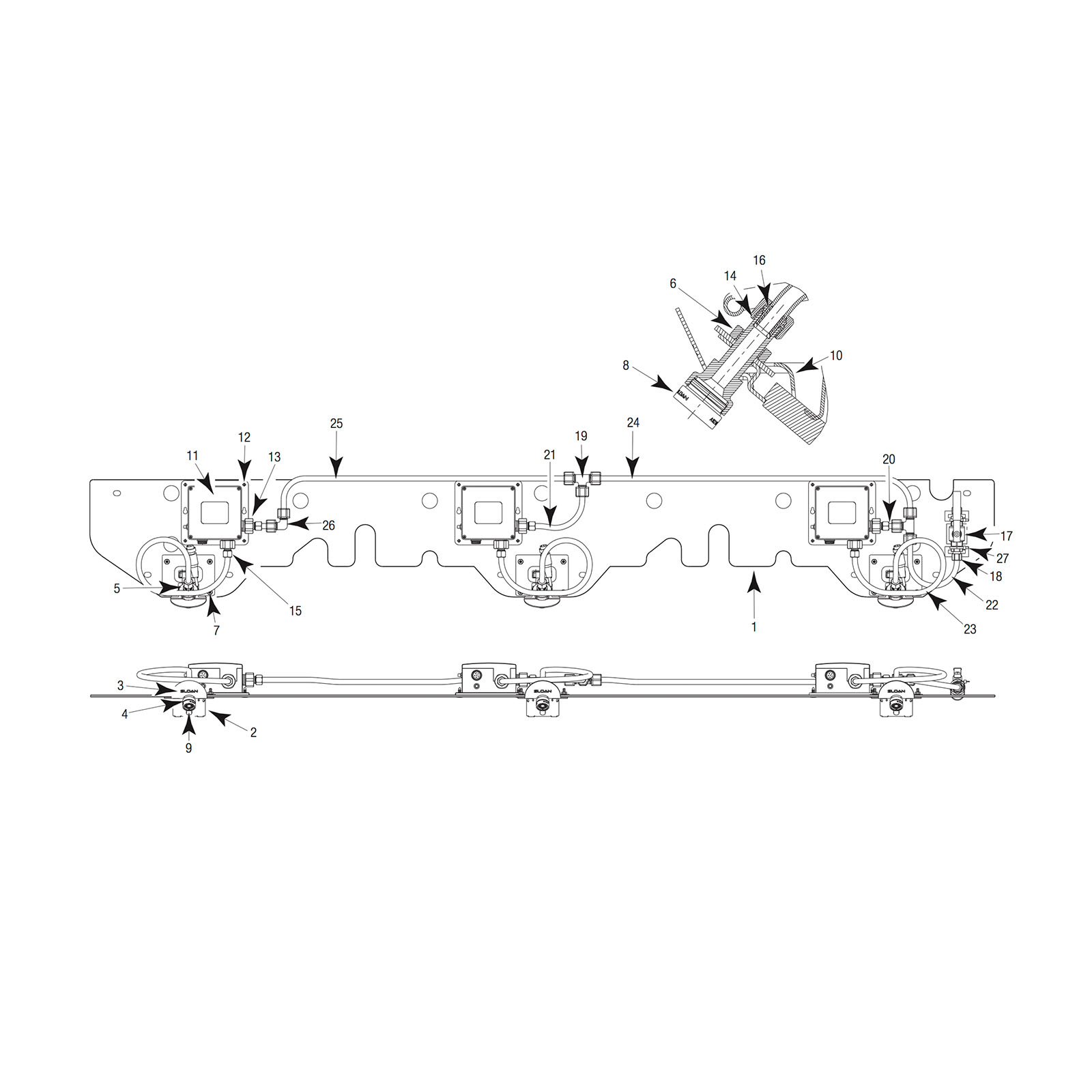 Line Drawing for EW-63000 Electronic Parts