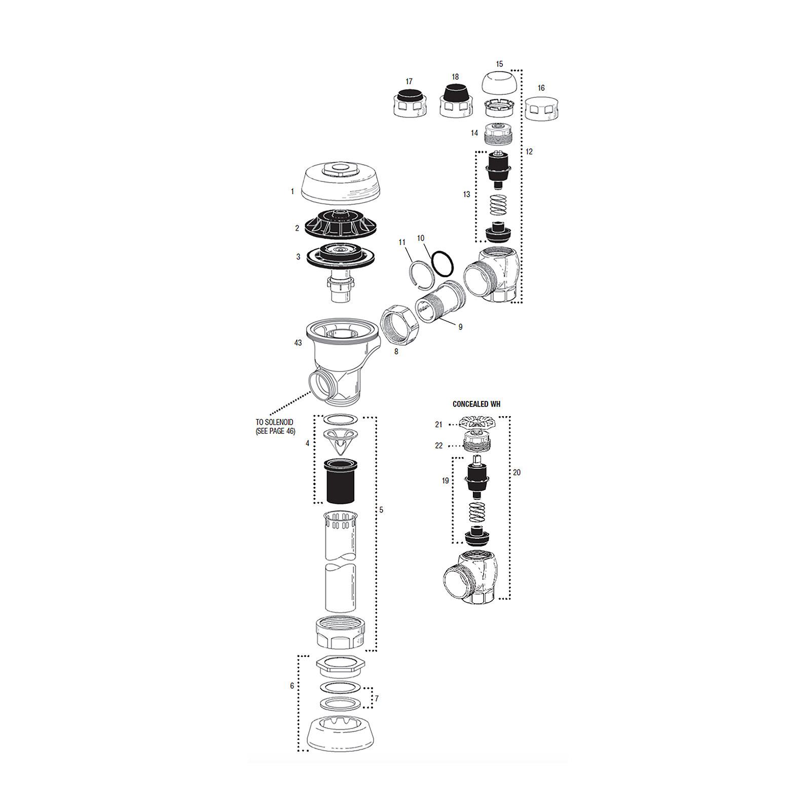 Sloan Royal Diaphragm Identification Chart