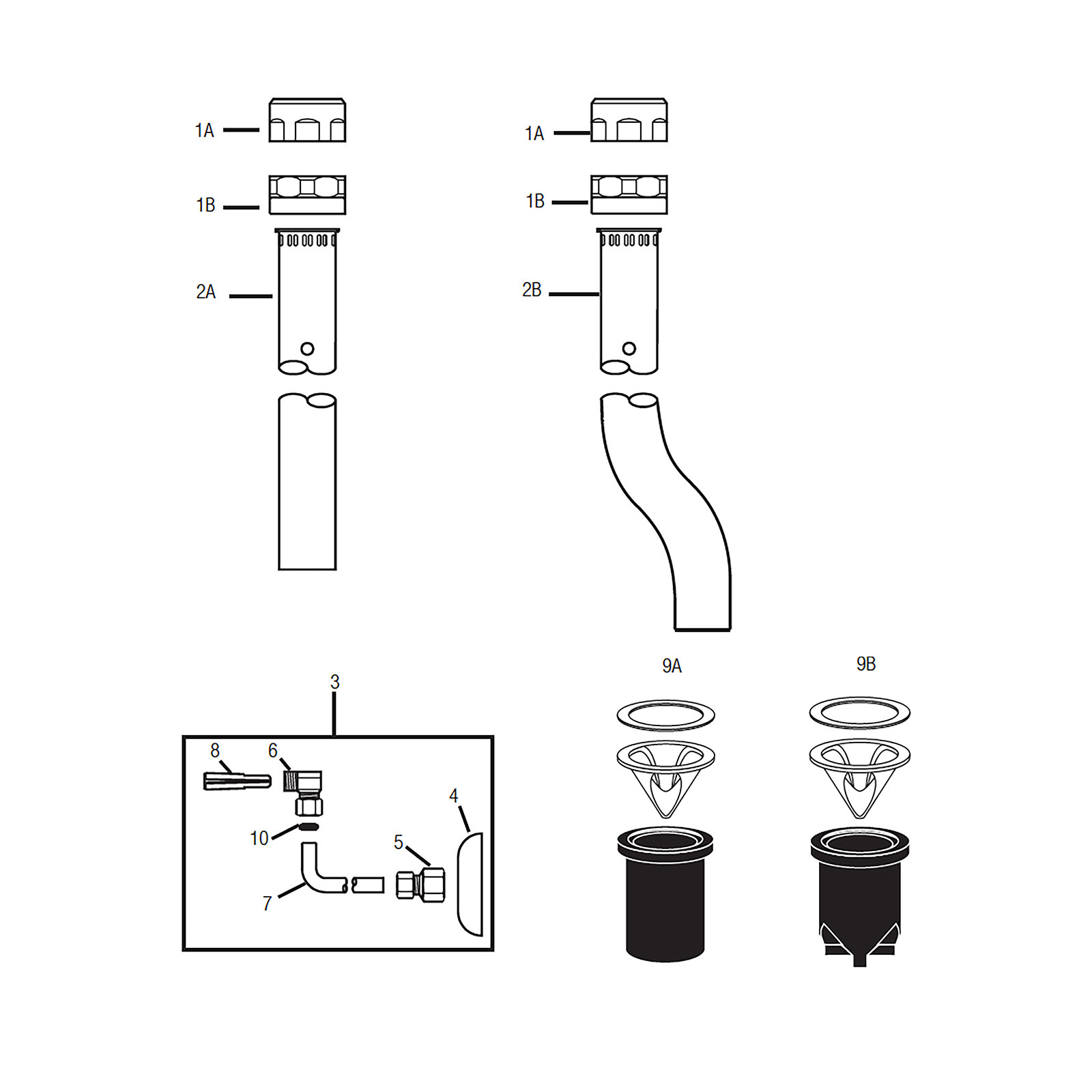 Line Drawing for Vacuum Breaker Trap Primer