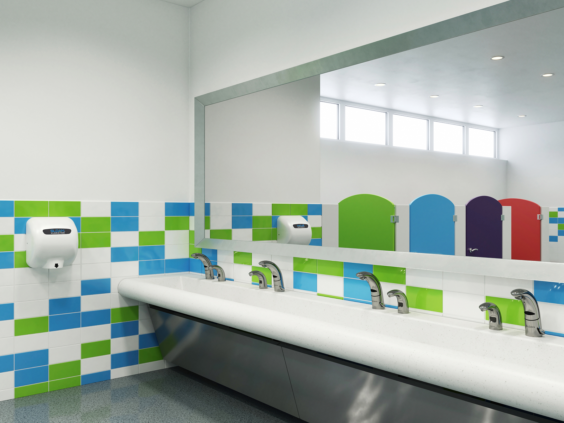 Elementary school restroom