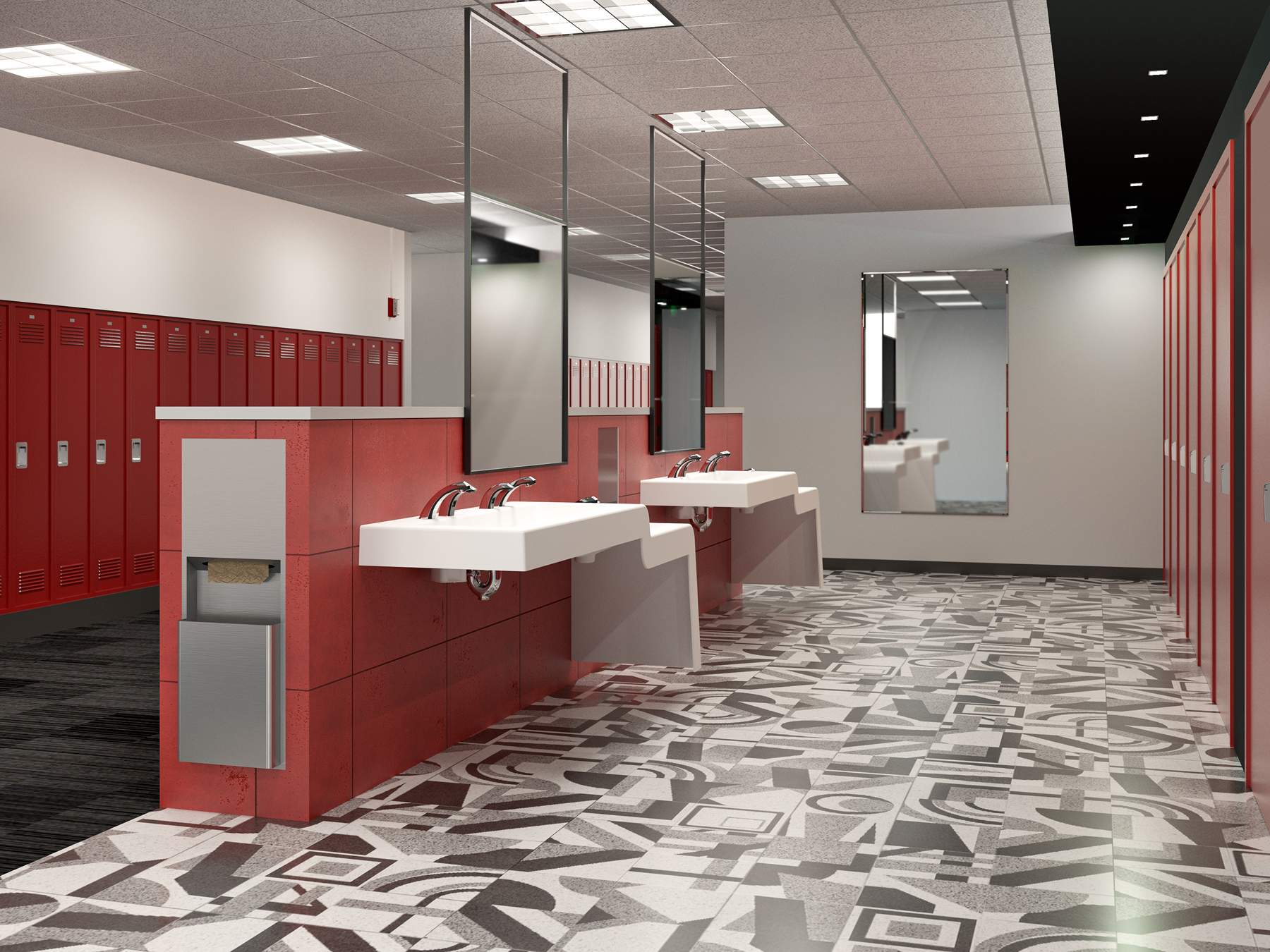High School Restroom