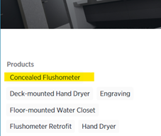 Concealed CX Flushometer