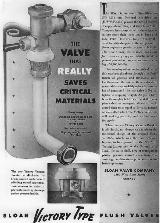 Sloan Victory Valve ad