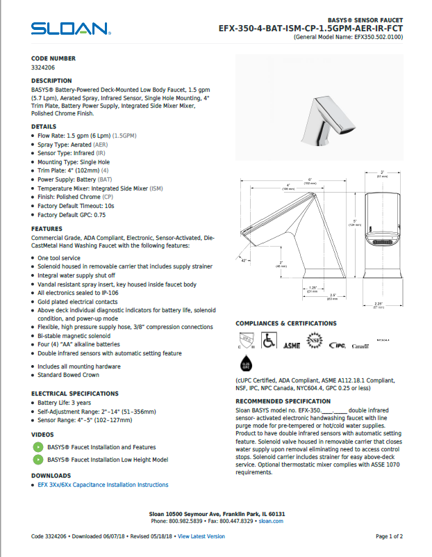 New spec sheets and enhanced search make commercial restroom design easier.