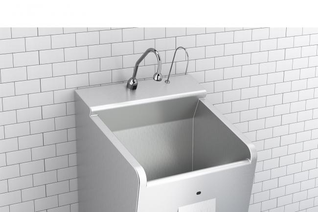 4122 ADA Scrub Sink - Stainless Steel, Two Hand Wash Stations