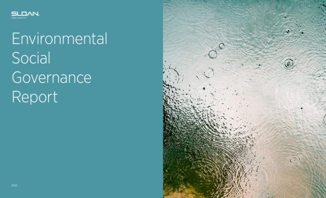 Sloan Environmental Social Governance Report Cover