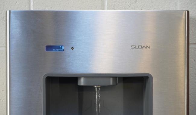 DRS120 DropSpot On-wall Bottle Filler with Bi-level Cooler with LED display
