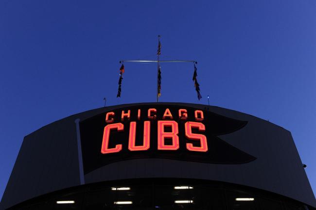 Wrigley Field Cubs neon signage in Wrigleyville