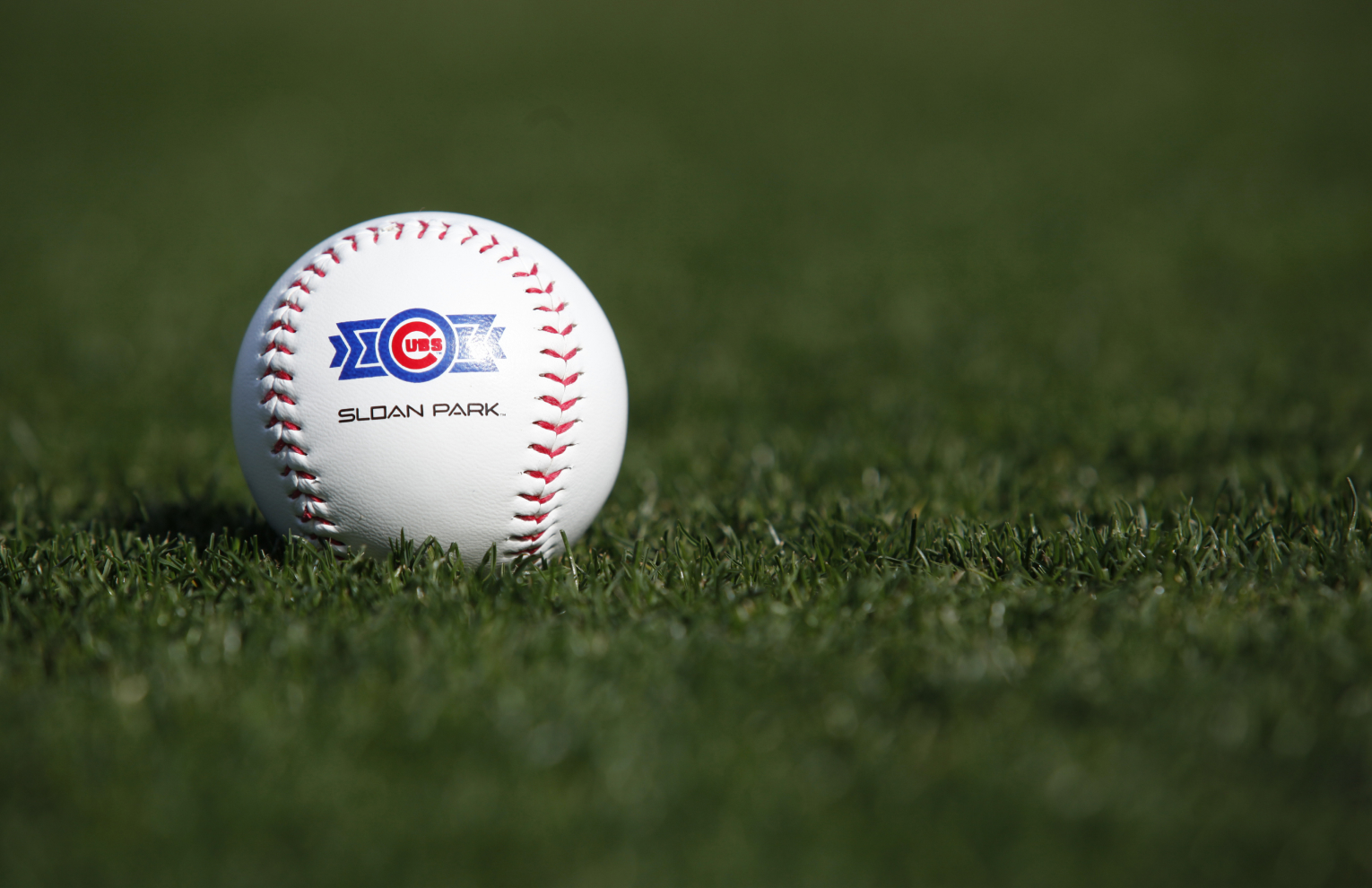 Baseball with Sloan Park logo